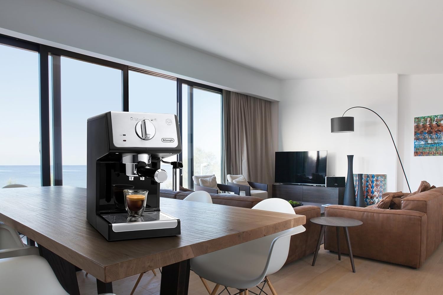 image:imageDeLonghi Active Espresso Siebtrger ECP 3321BK professionelle Espressomaschine mit AluminiumFinish inkl traditioneller Milchschaumdse Tassenwrmer amp Heiwasserfunktion schwarzSchwarz