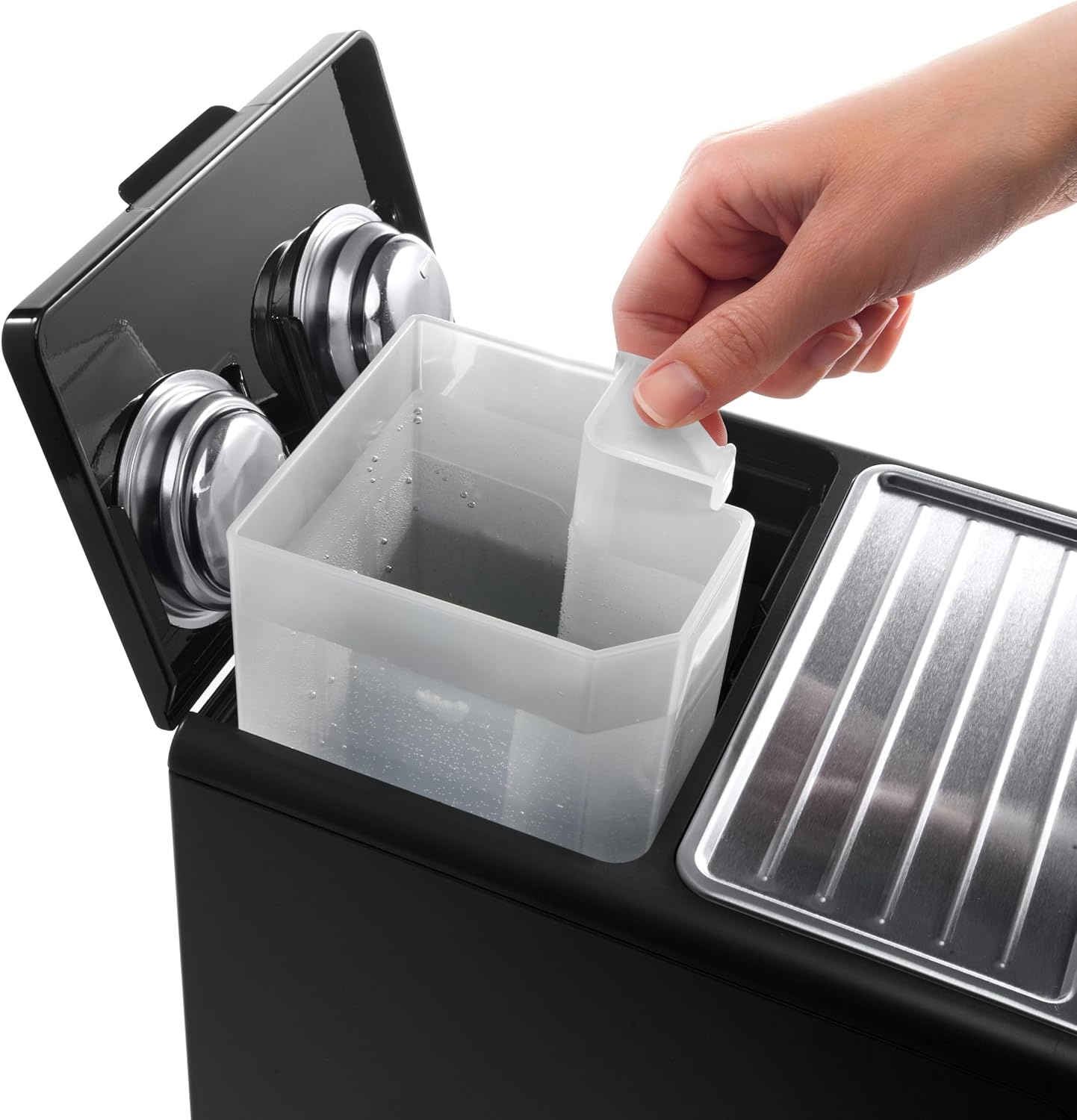 image:imageDeLonghi Active Espresso Siebtrger ECP 3321BK professionelle Espressomaschine mit AluminiumFinish inkl traditioneller Milchschaumdse Tassenwrmer amp Heiwasserfunktion schwarzSchwarz