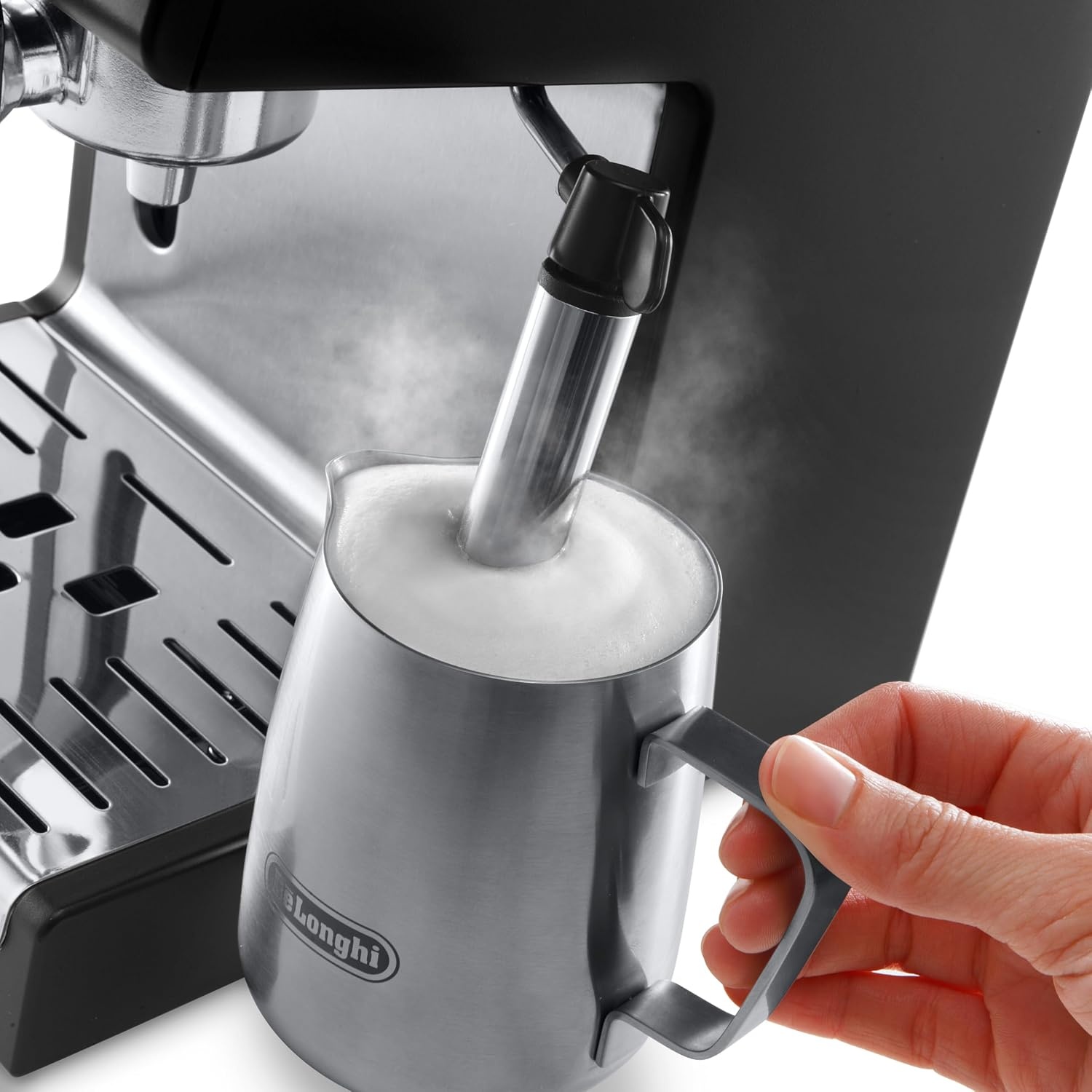 image:imageDeLonghi Active Espresso Siebtrger ECP 3321BK professionelle Espressomaschine mit AluminiumFinish inkl traditioneller Milchschaumdse Tassenwrmer amp Heiwasserfunktion schwarzSchwarz
