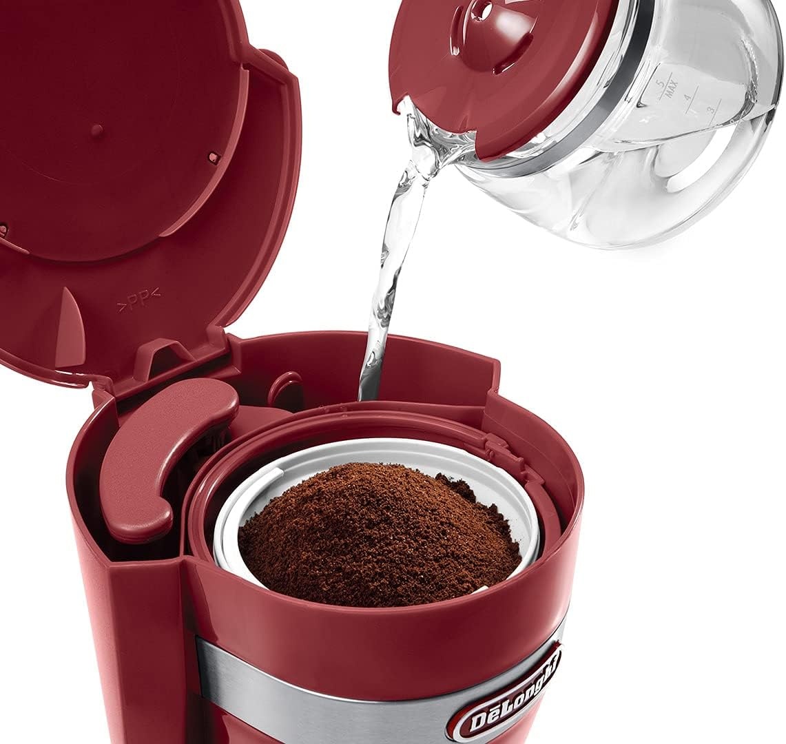 image:imageDeLonghi Active Line Filterkaffeemaschine 5 Tassen SchwarzRot