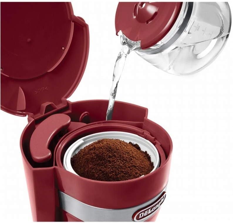 image:imageDeLonghi Active Line Filterkaffeemaschine 5 Tassen SchwarzRot