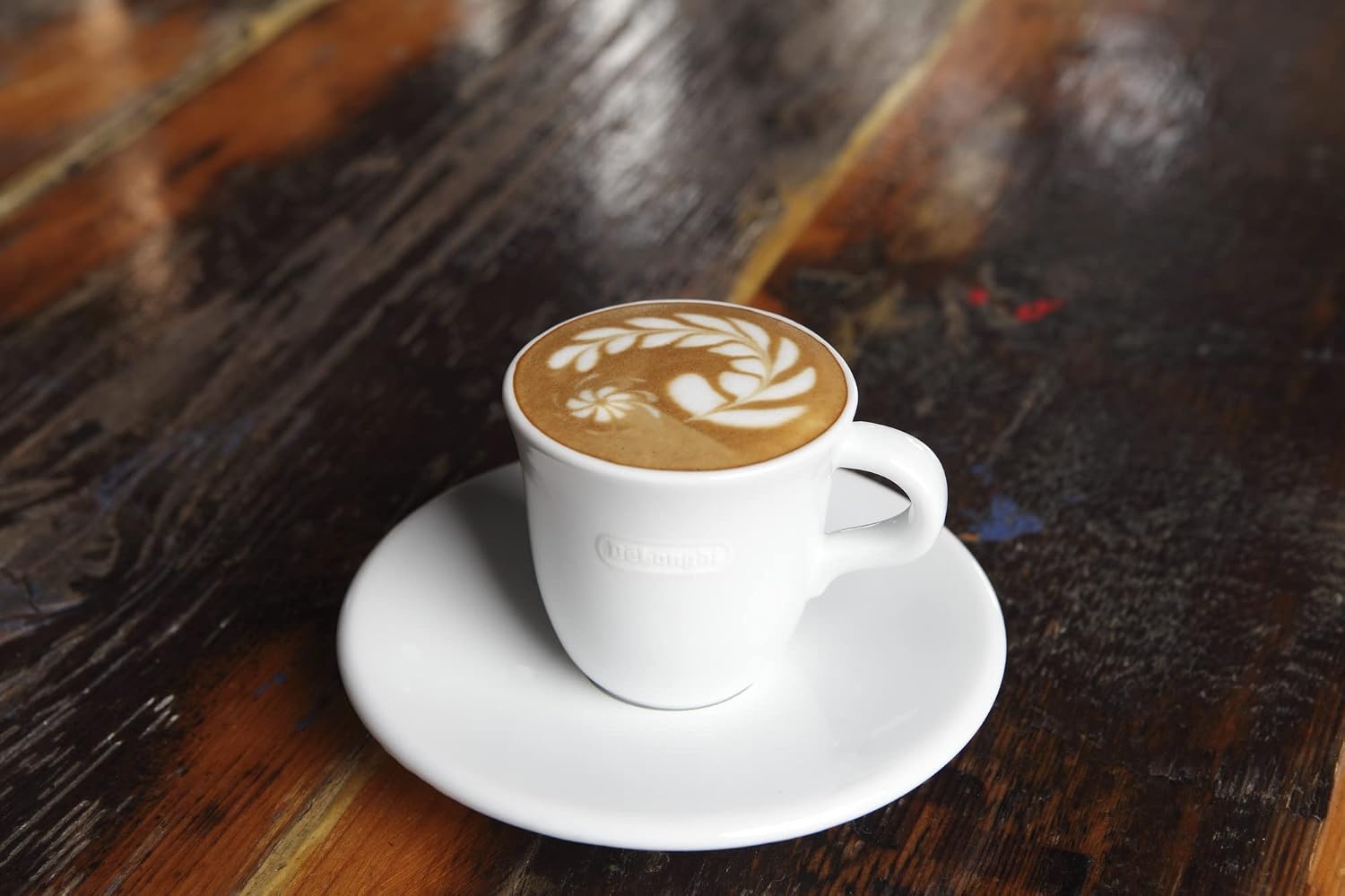 image:imageDeLonghi Cappuccinottassen Set DLSC309 2 handgemachte Keramik Tassen mit Untertassen mikrowellen amp splmaschinengeeignet 270 ml WeiCappuccinoTassen 2er Set