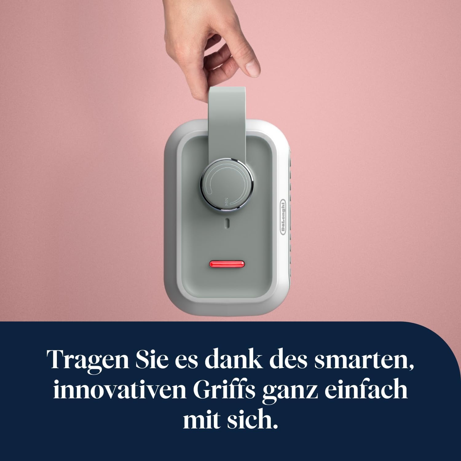 image:imageDeLonghi Capsule Desk KeramikHeizlfter Kompakter Tischheizlfter Sofortige Wrme Leise Automatische Abschaltung bei Umkippen 360 W Salbeigrn HFX10B03GRGrn