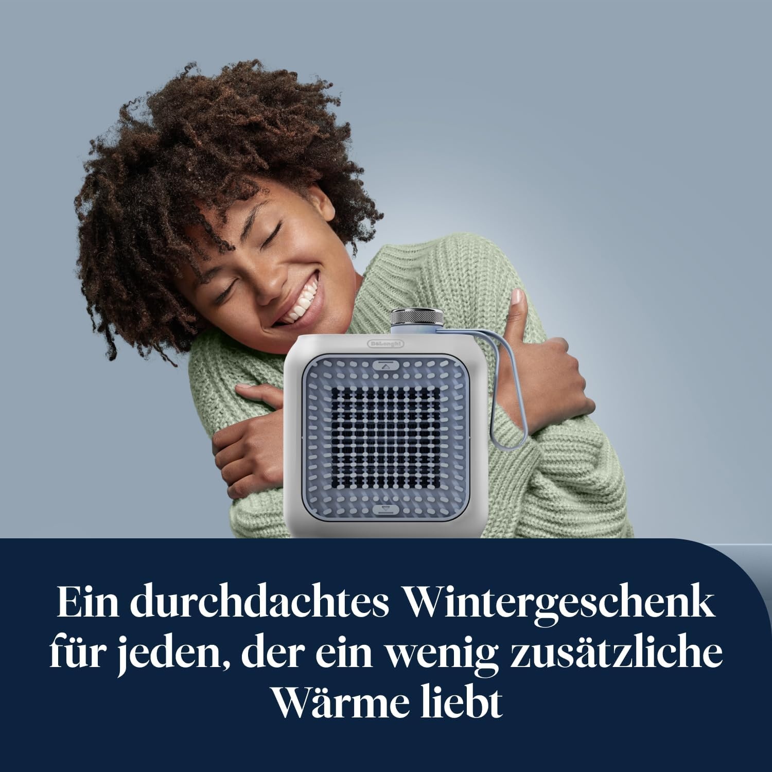 image:imageDeLonghi Capsule Desk KeramikHeizlfter Kompakter Tischheizlfter Sofortige Wrme Leise Automatische Abschaltung bei Umkippen 360 W Salbeigrn HFX10B03GRHellblau