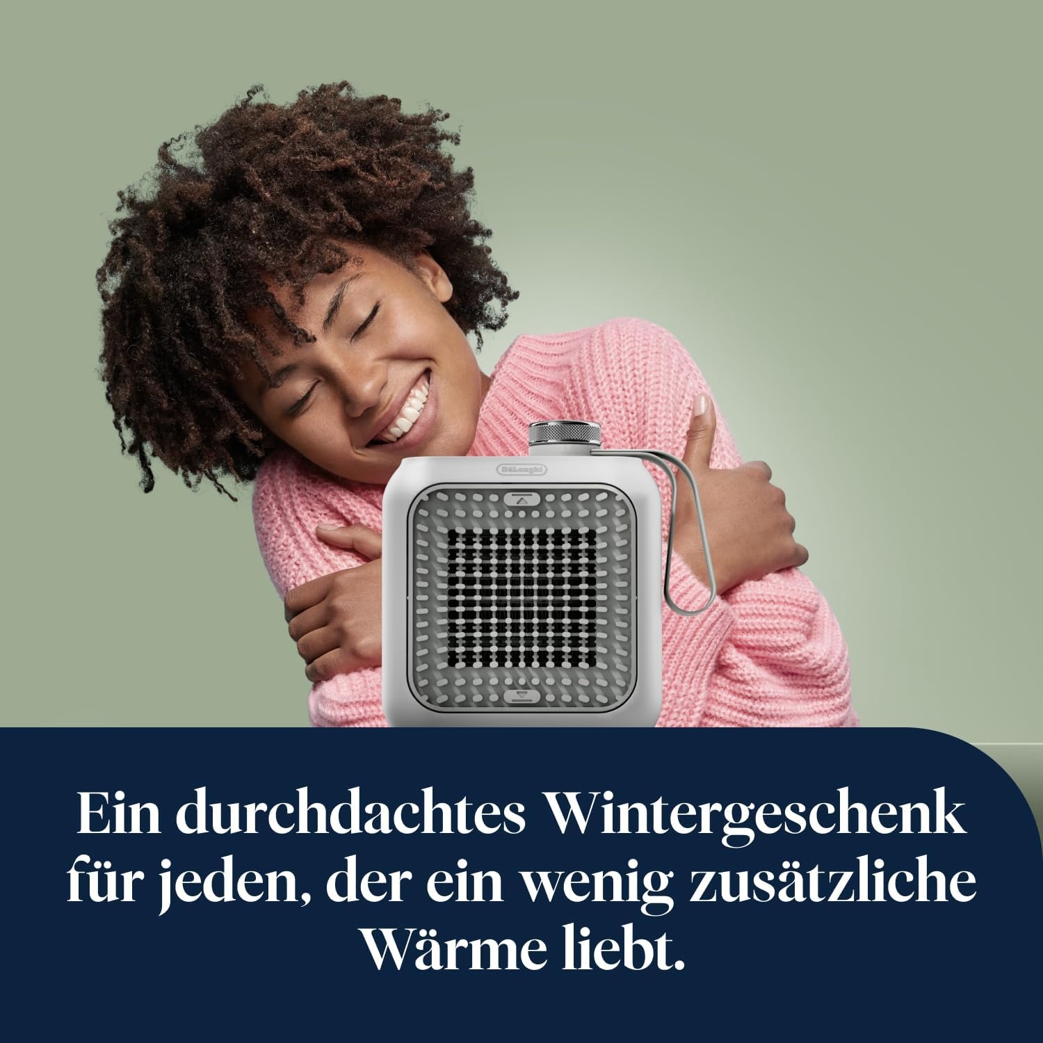 image:imageDeLonghi Capsule Desk KeramikHeizlfter Kompakter Tischheizlfter Sofortige Wrme Leise Automatische Abschaltung bei Umkippen 360 W Salbeigrn HFX10B03GRGrn