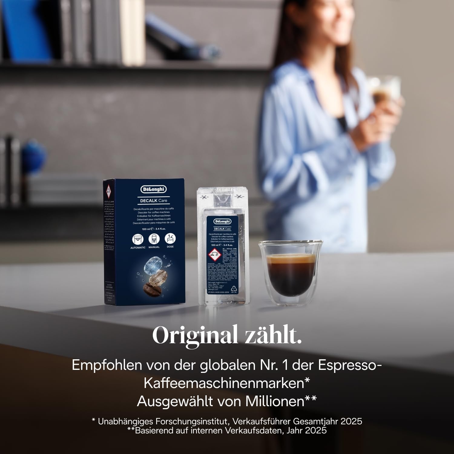 image:imageDeLonghi Decalk Care Entkalker fr Kaffeemaschinen 1 Entkalkungsdosis100 ml 1er Pack