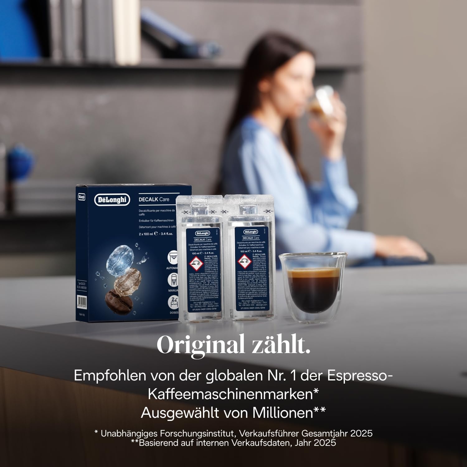image:imageDeLonghi Decalk Care KaffeemaschinenEntkalker 10 Entkalkungsdosen200 ml 1er Pack