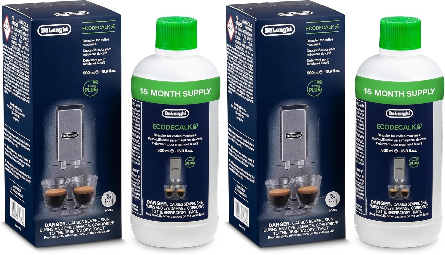 image:imageDeLonghi Decalk Care KaffeemaschinenEntkalker 10 Entkalkungsdosen500 ml 2er Pack