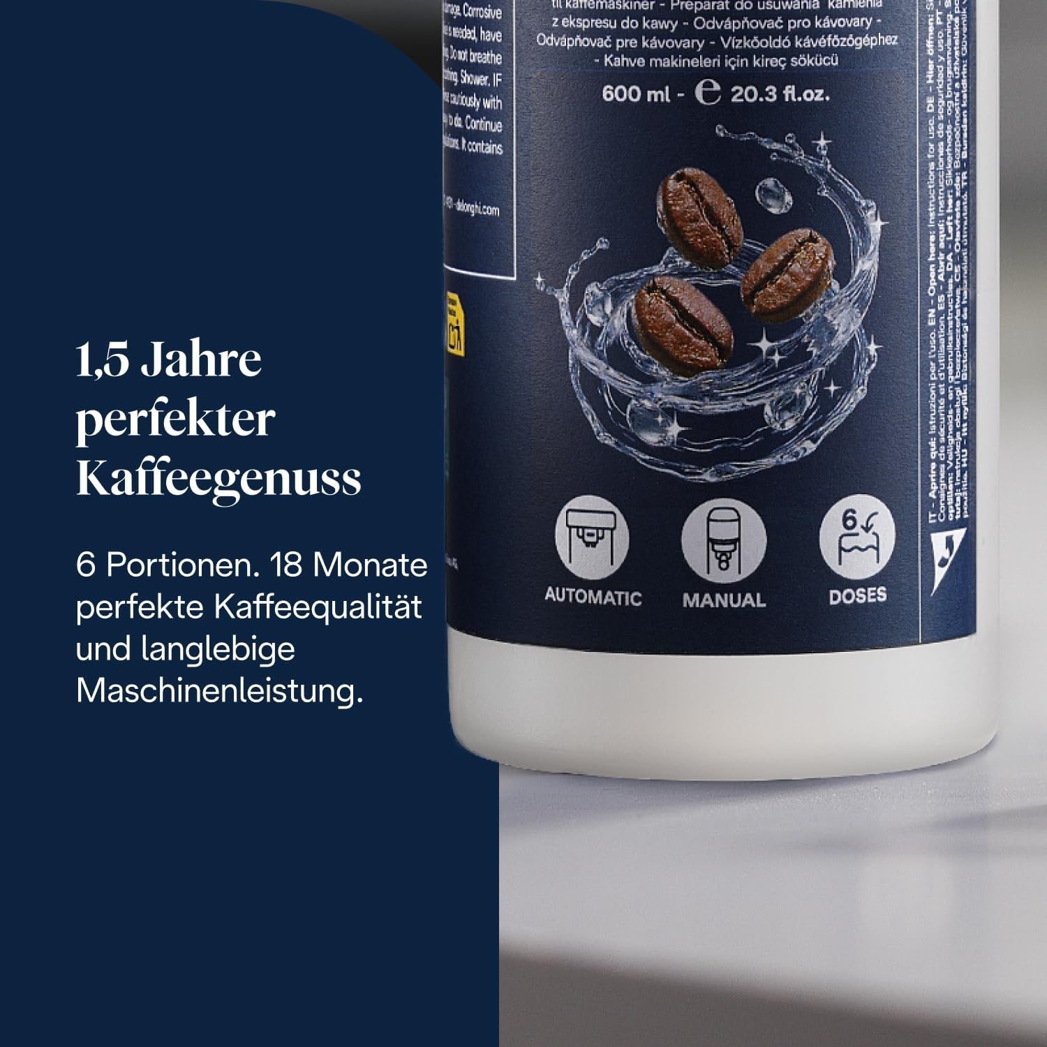 image:imageDeLonghi Decalk Care KaffeemaschinenEntkalker 10 Entkalkungsdosen600 ml 1er Pack