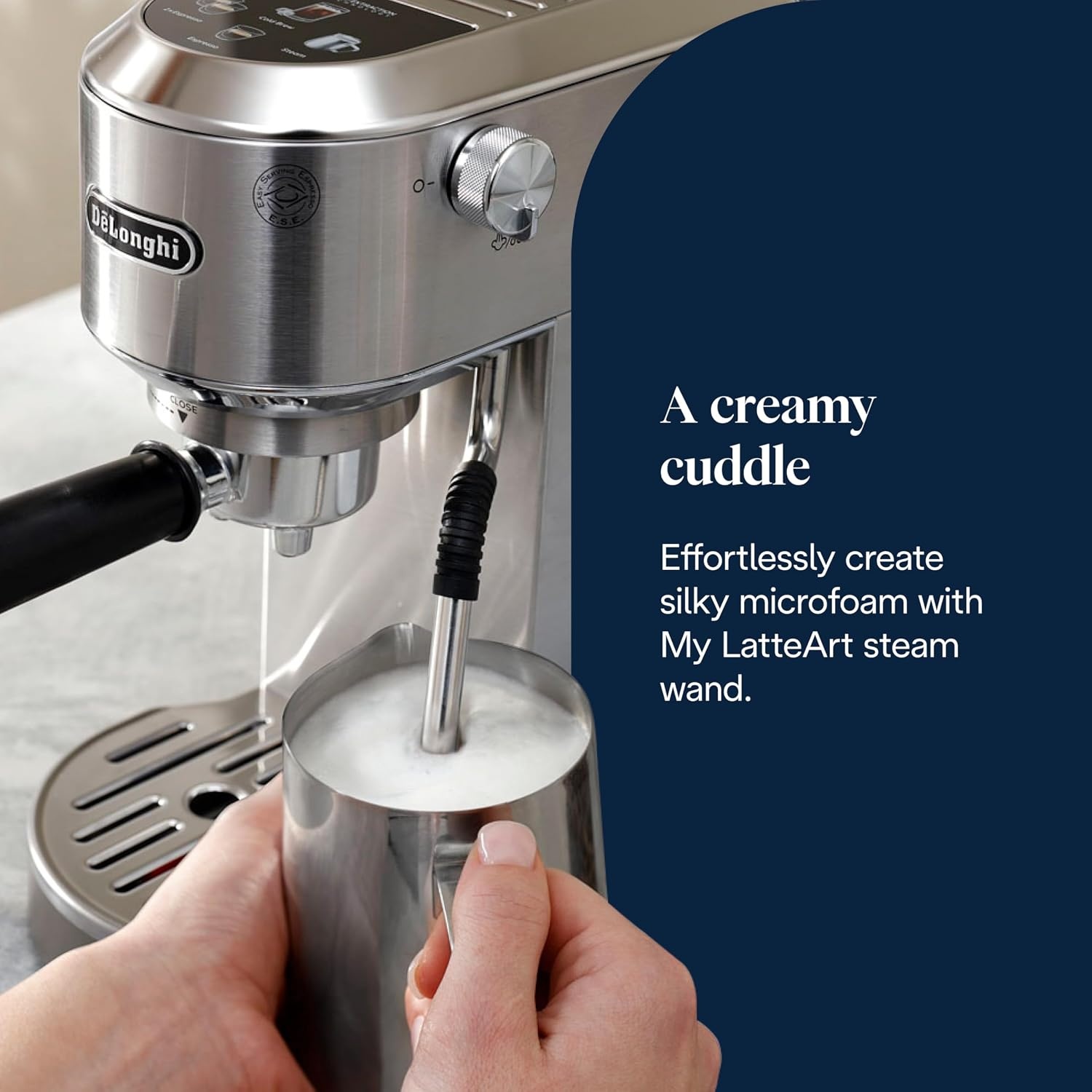 image:imageDeLonghi Dedica Duo Manuelle Espressomaschine mit Cold Brew GrnMetall