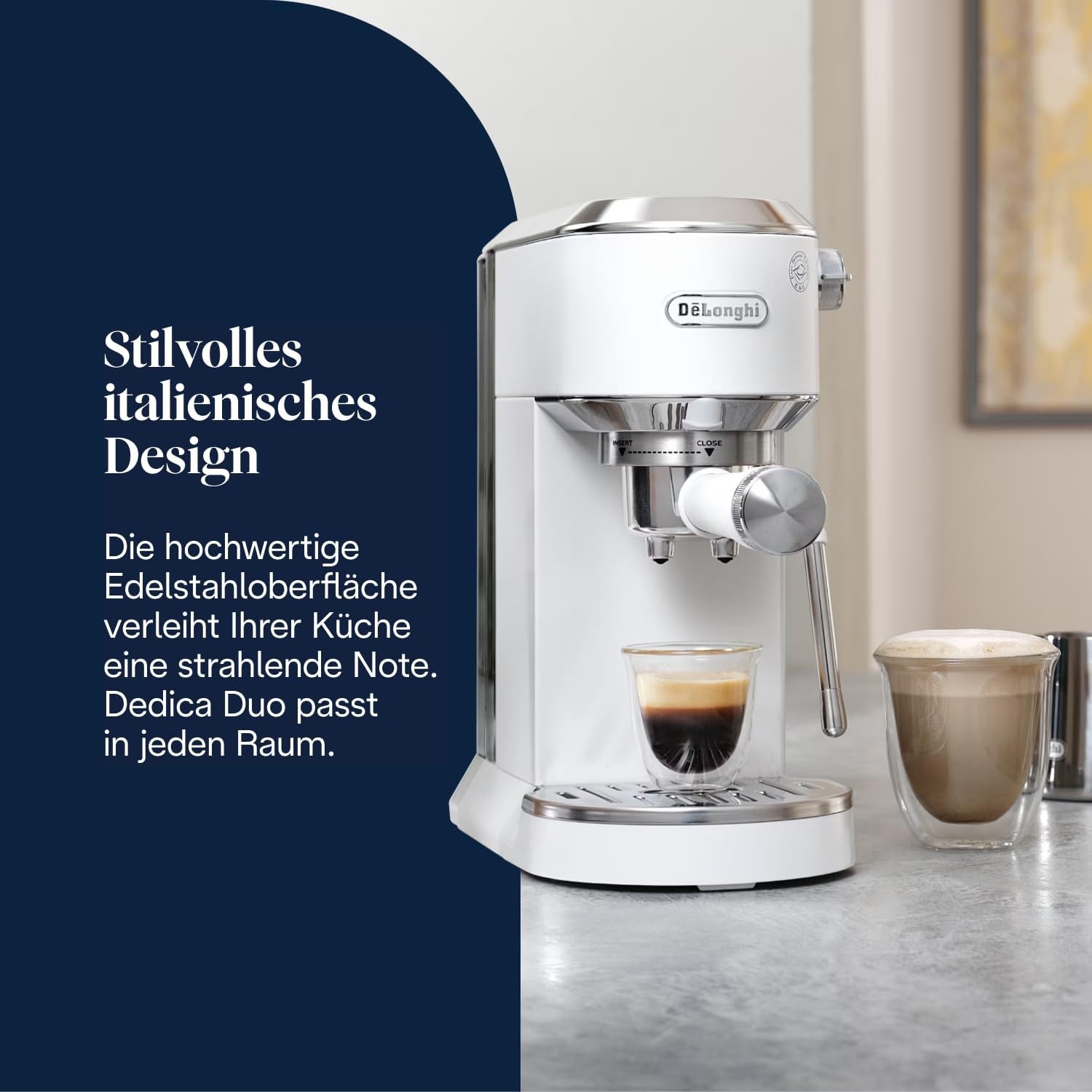 image:imageDeLonghi Dedica Duo Manuelle Espressomaschine mit Cold Brew GrnWei