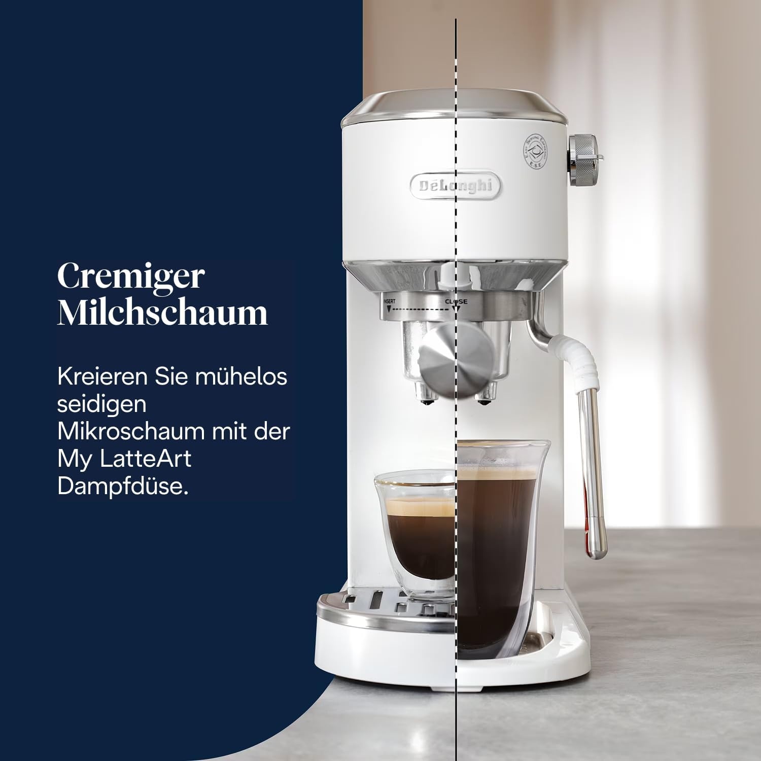 image:imageDeLonghi Dedica Duo Manuelle Espressomaschine mit Cold Brew GrnWei