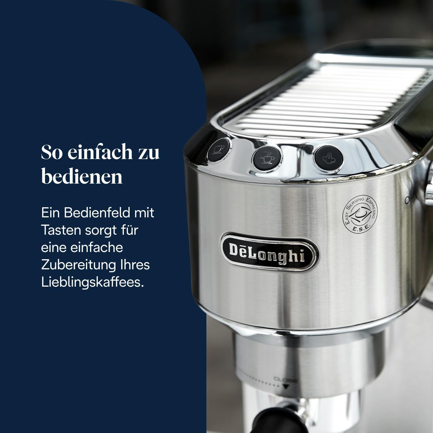 image:imageDeLonghi Dedica Style Espressomaschine mit Manuellem MilchaufschumerMetal
