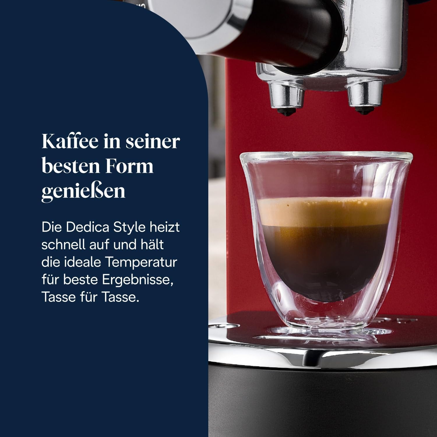 image:imageDeLonghi Dedica Style Espressomaschine mit Manuellem MilchaufschumerRot