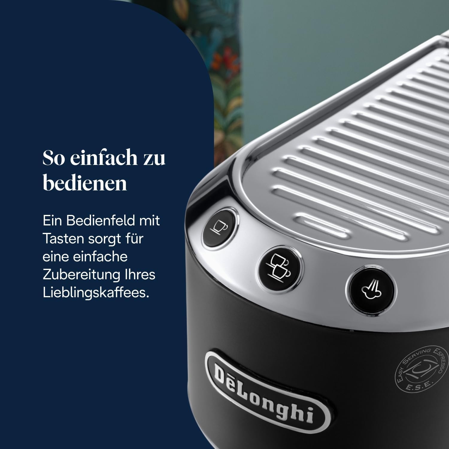 image:imageDeLonghi Dedica Style Espressomaschine mit Manuellem MilchaufschumerSchwarz