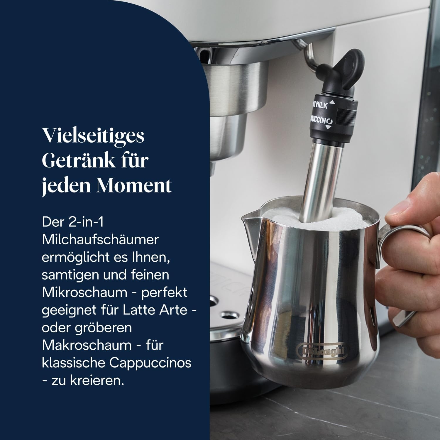 image:imageDeLonghi Dedica Style Espressomaschine mit Manuellem MilchaufschumerWei
