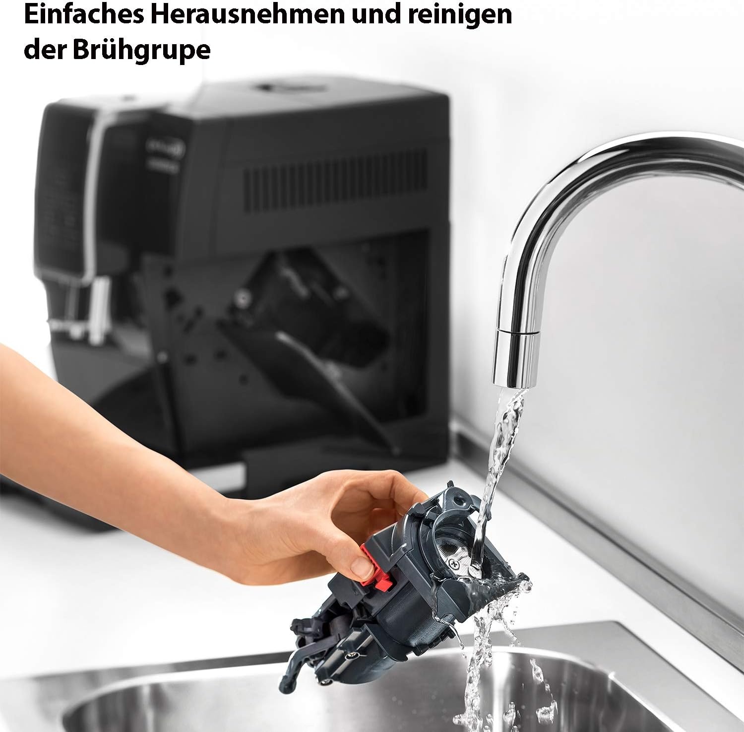 image:imageDeLonghi Dinamica Kaffeevollautomat 4 Getrnke SchwarzKaffeevollautomat mit Digitaldisplay