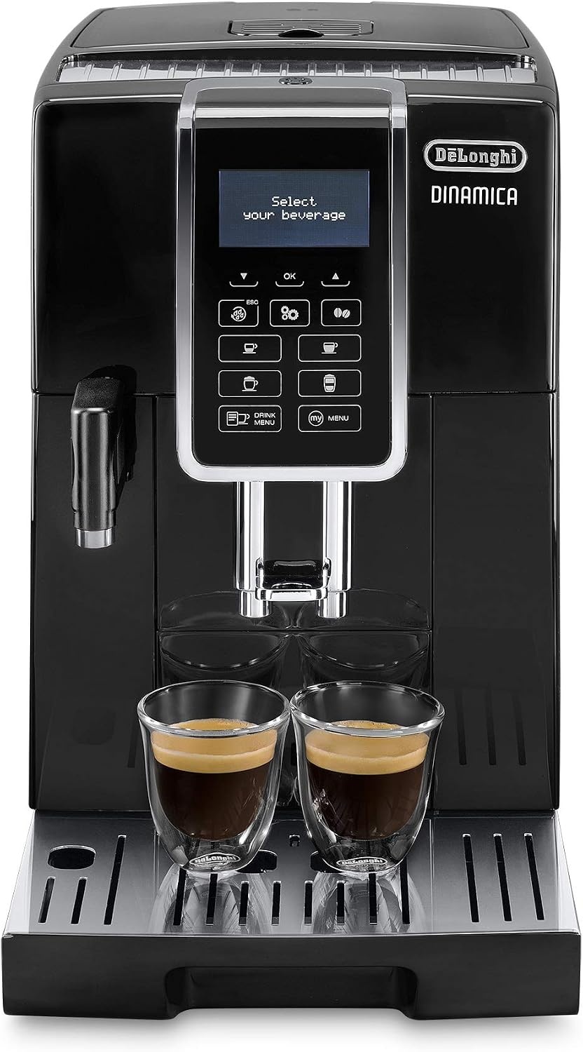 image:imageDeLonghi Dinamica Kaffeevollautomat 4 Getrnke SchwarzKaffeevollautomat mit Digitaldisplay