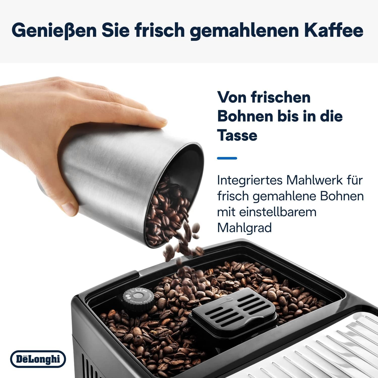 image:imageDeLonghi Dinamica Kaffeevollautomat 4 Getrnke SchwarzKaffeevollautomat mit Direktwahltasten