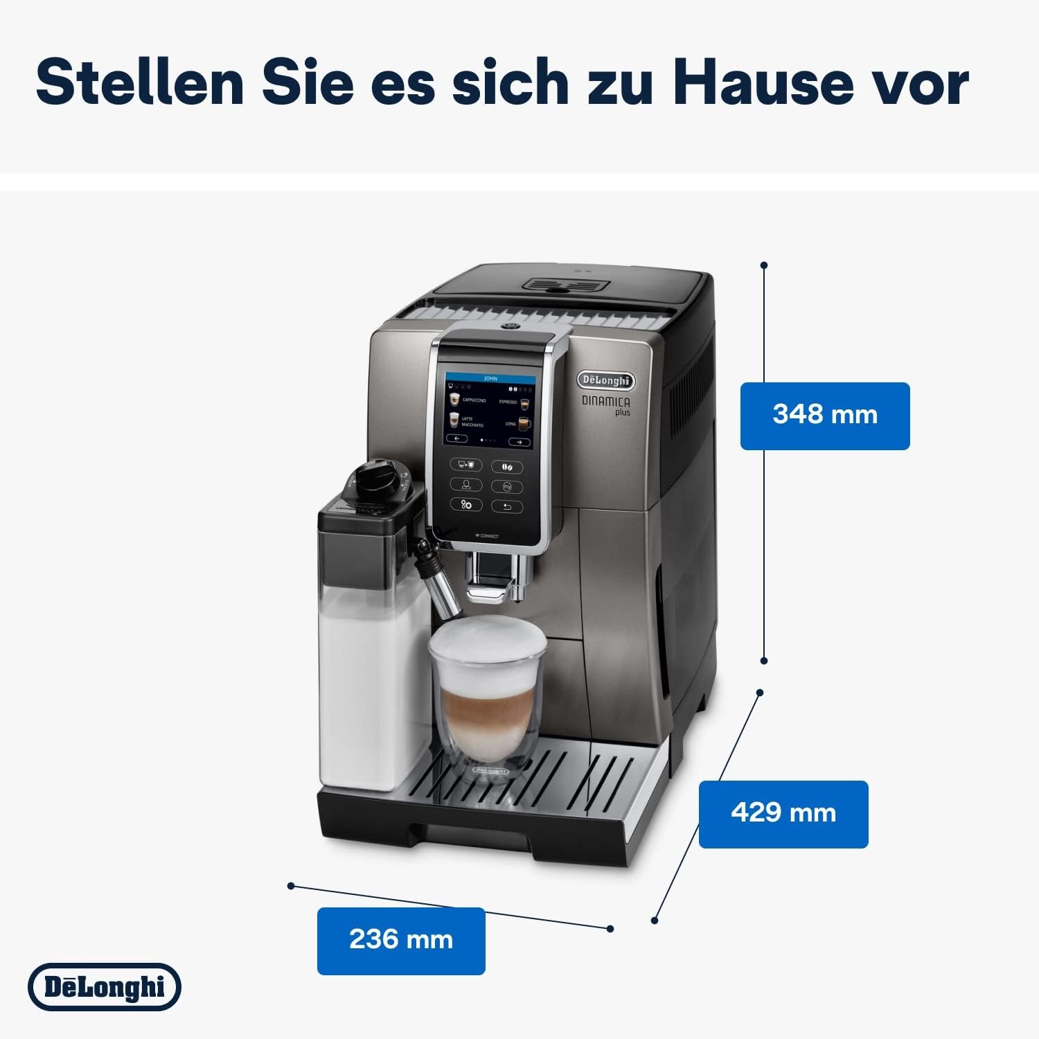 image:imageDeLonghi Dinamica Plus Kaffeevollautomat 18 Getrnke Schwarz14 Getrnke