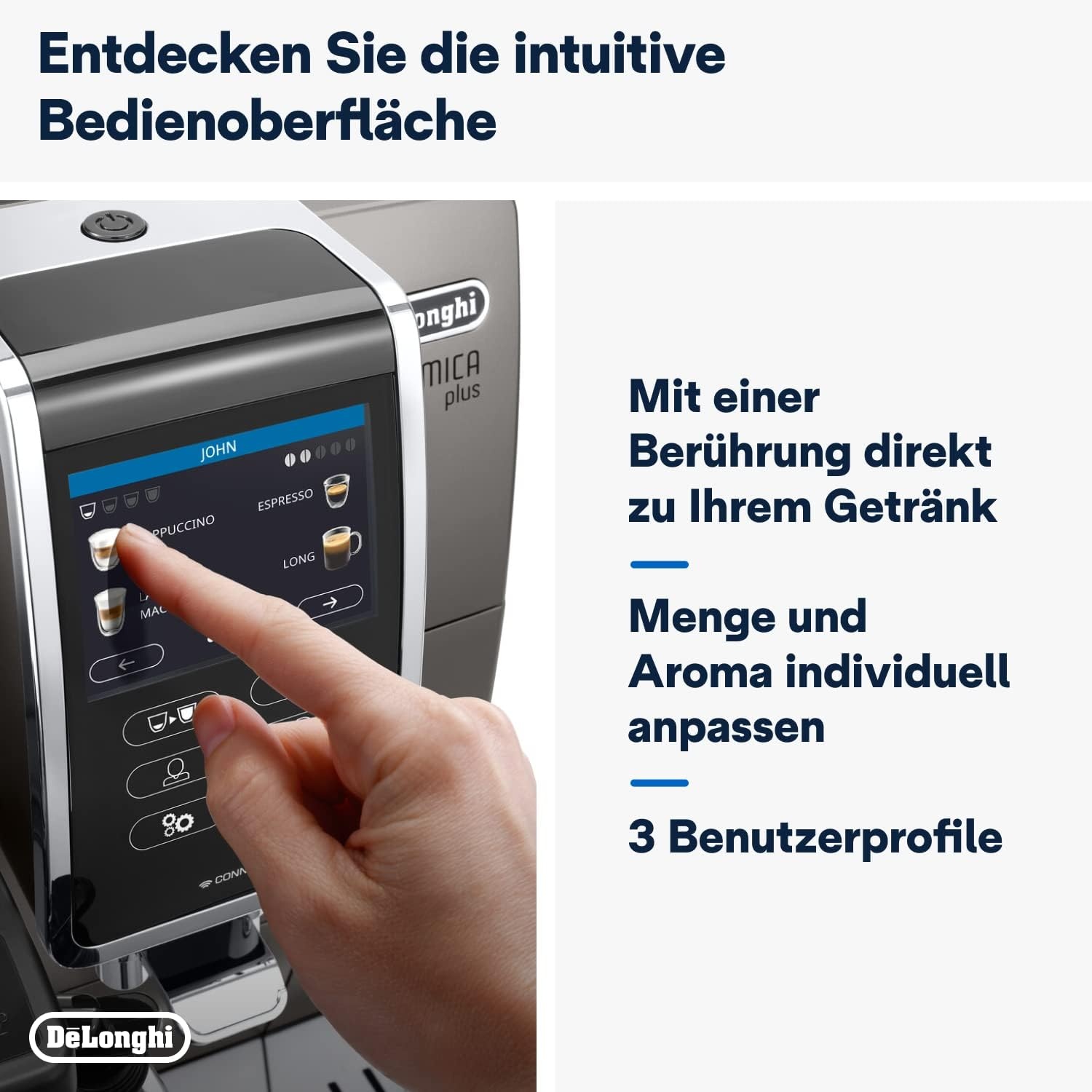 image:imageDeLonghi Dinamica Plus Kaffeevollautomat 18 Getrnke Schwarz14 Getrnke
