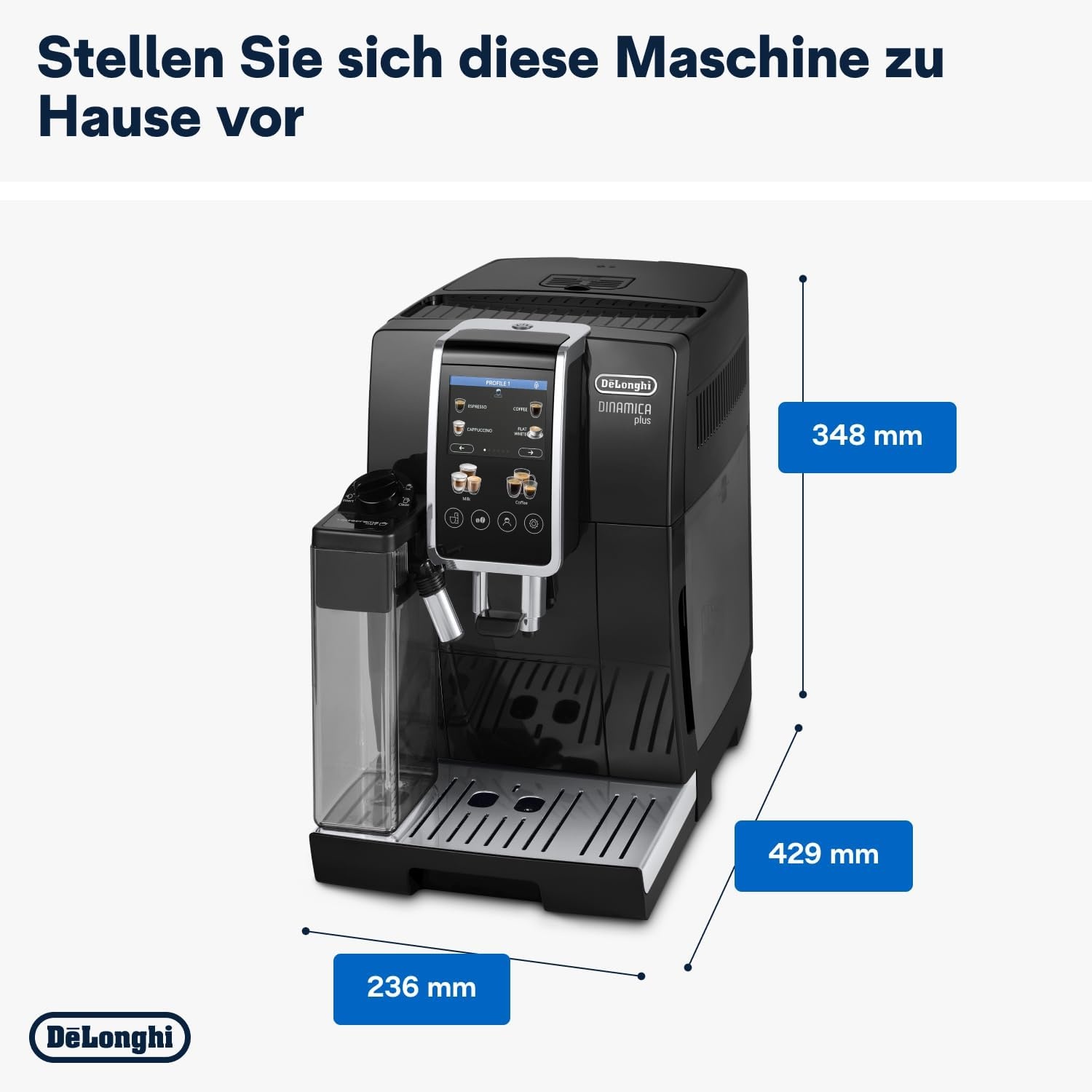 image:imageDeLonghi Dinamica Plus Kaffeevollautomat 18 Getrnke Schwarz18 Getrnke
