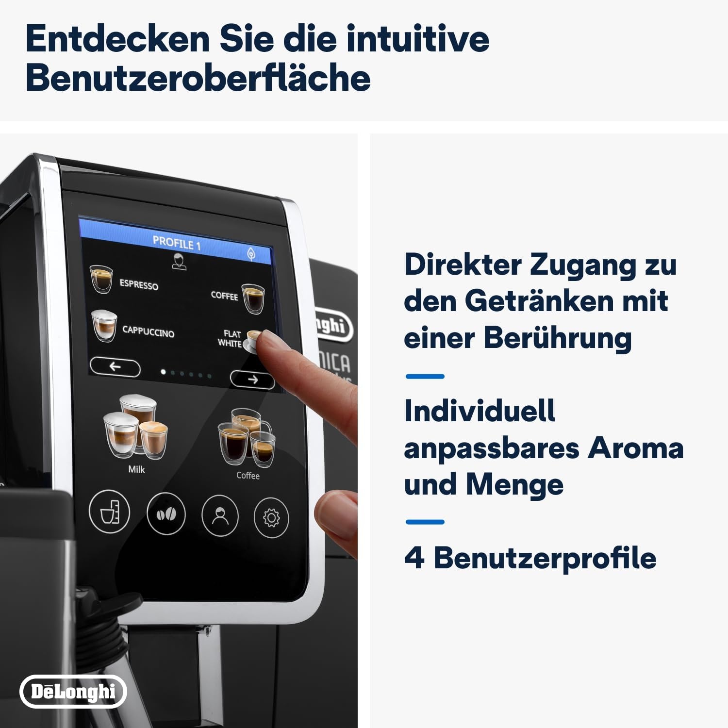 image:imageDeLonghi Dinamica Plus Kaffeevollautomat 18 Getrnke Schwarz18 Getrnke