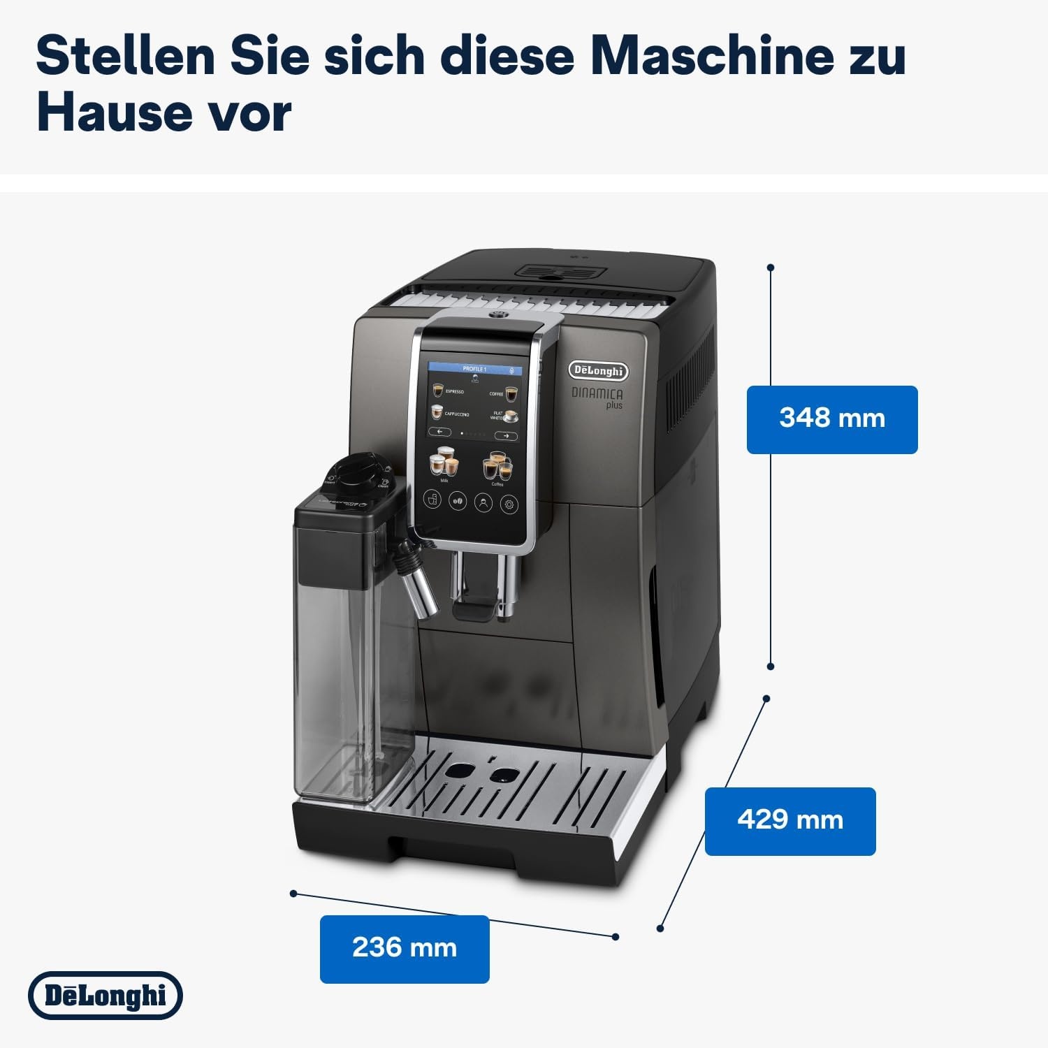 image:imageDeLonghi Dinamica Plus Kaffeevollautomat 18 Getrnke Schwarz24 Getrnke