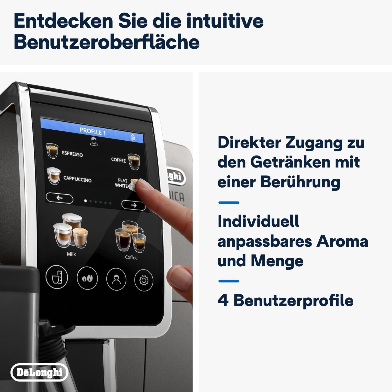 image:imageDeLonghi Dinamica Plus Kaffeevollautomat 18 Getrnke Schwarz24 Getrnke