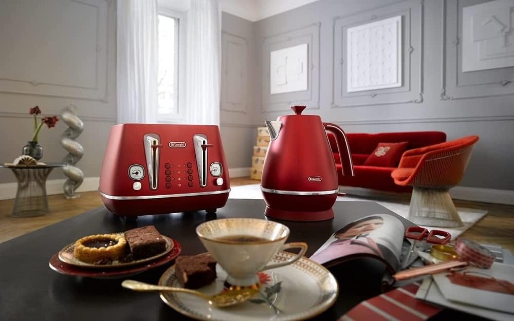 image:imageDeLonghi Distinta Flair Wasserkocher KBI2001S 17 L Herausnehmbarer Kalkfilter Finesse SilverWasserkocher Glamour Red