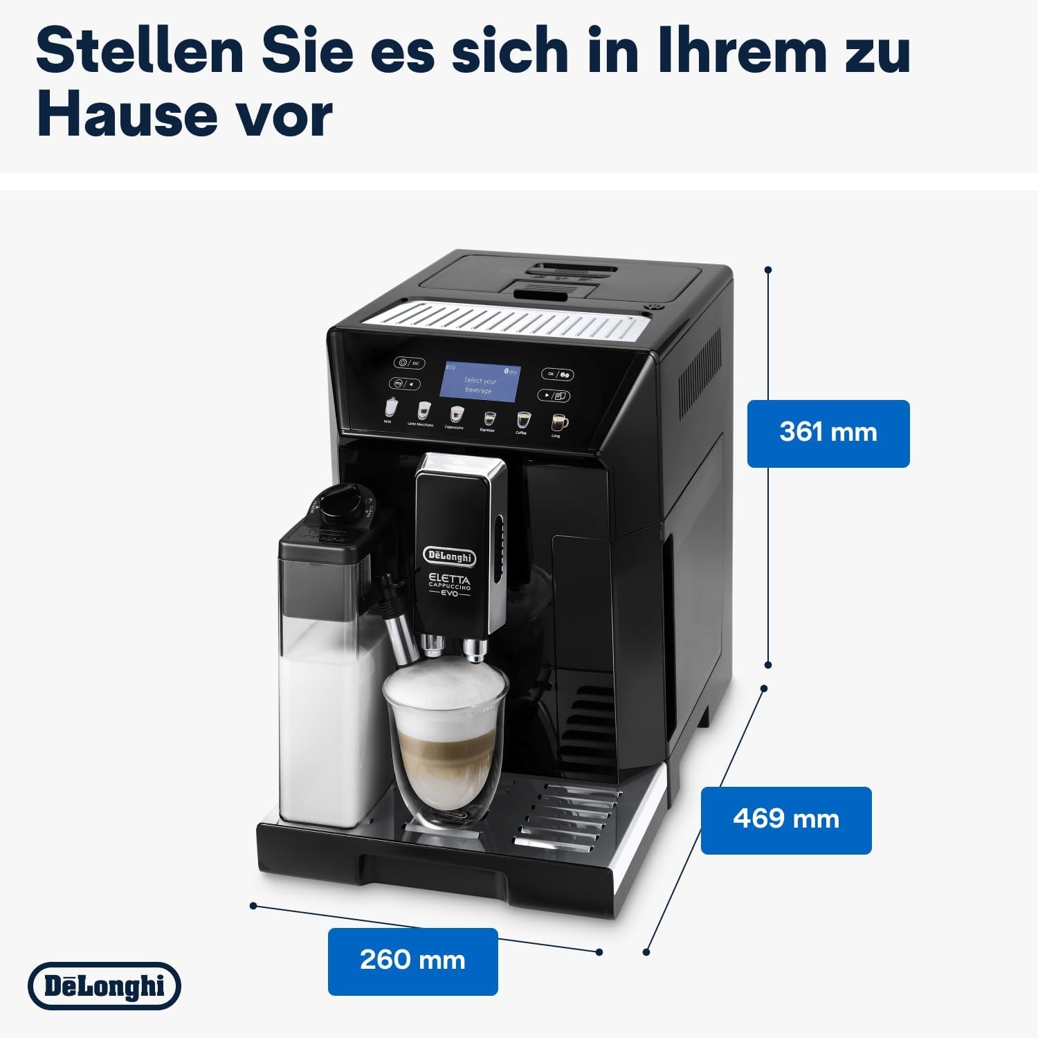 image:imageDeLonghi Eletta Evo Kaffeevollautomat 6 Getrnke SchwarzSchwarz