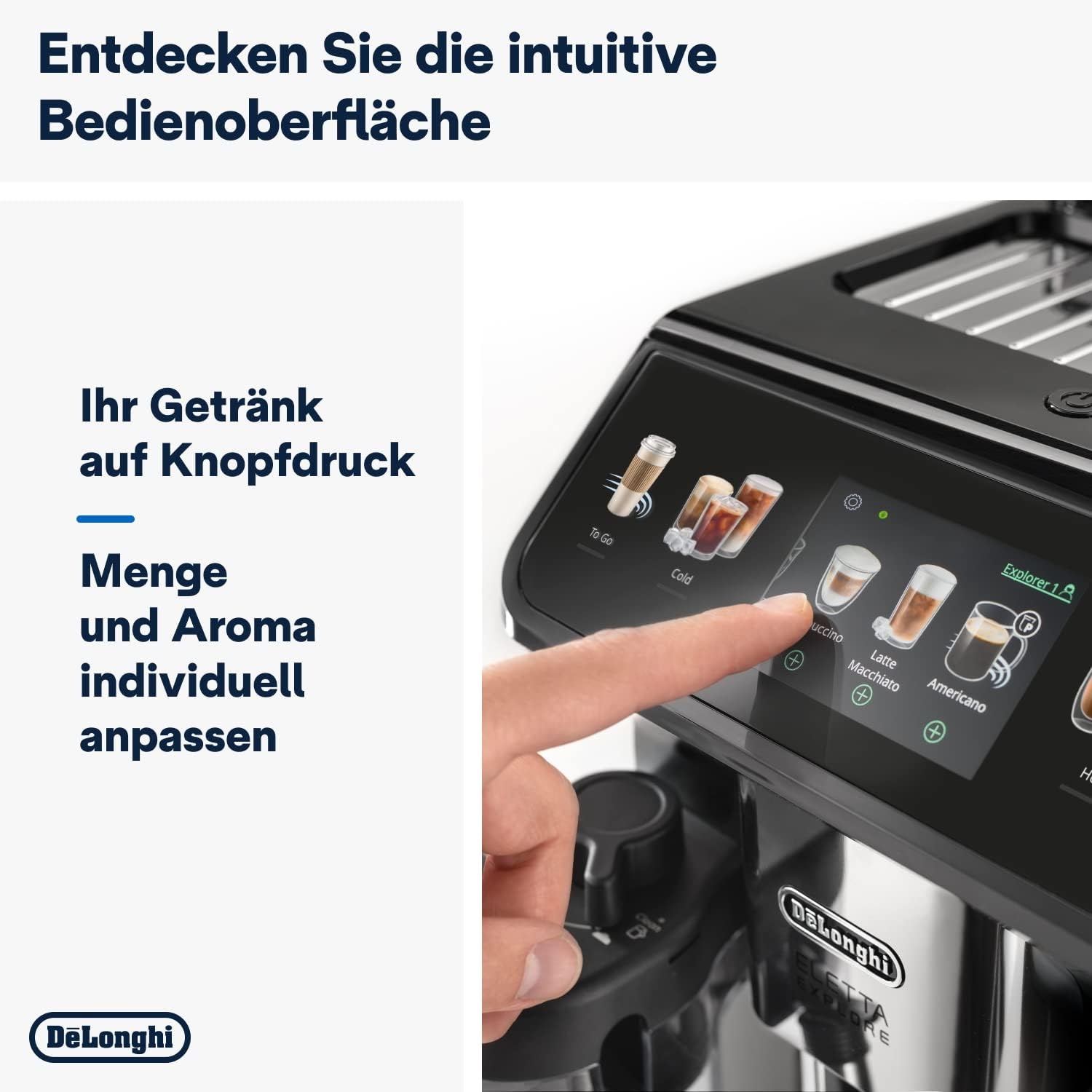 image:imageDeLonghi Eletta Explore Kaffeevollautomat mit 50 Getrnken Cold BrewGrau 40 Getrnke