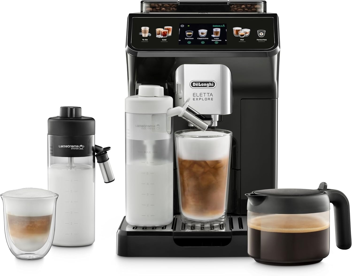 image:imageDeLonghi Eletta Explore Kaffeevollautomat mit 50 Getrnken Cold BrewGrau 40 Getrnke