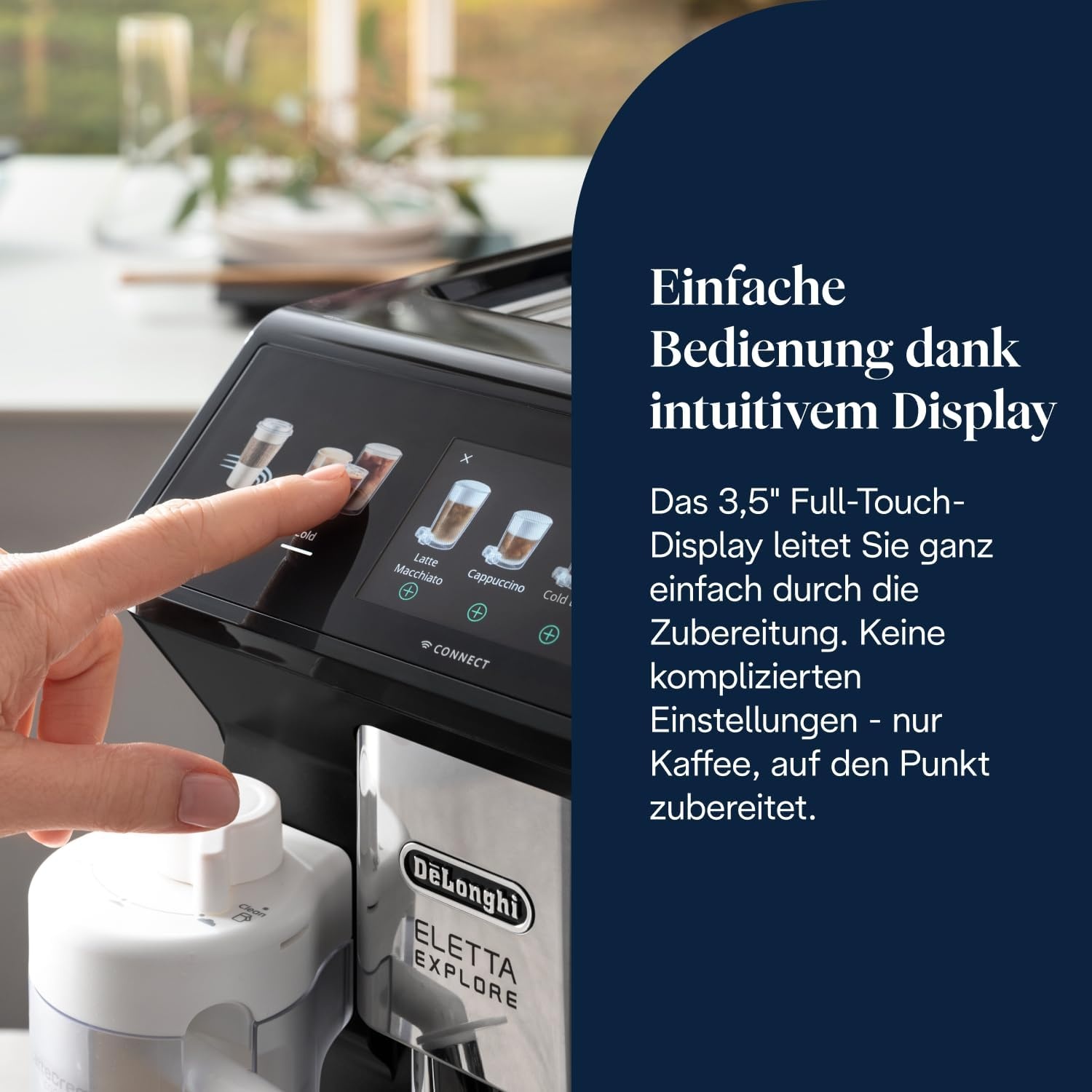 image:imageDeLonghi Eletta Explore Kaffeevollautomat mit 50 Getrnken Cold BrewGrau 50 Getrnke