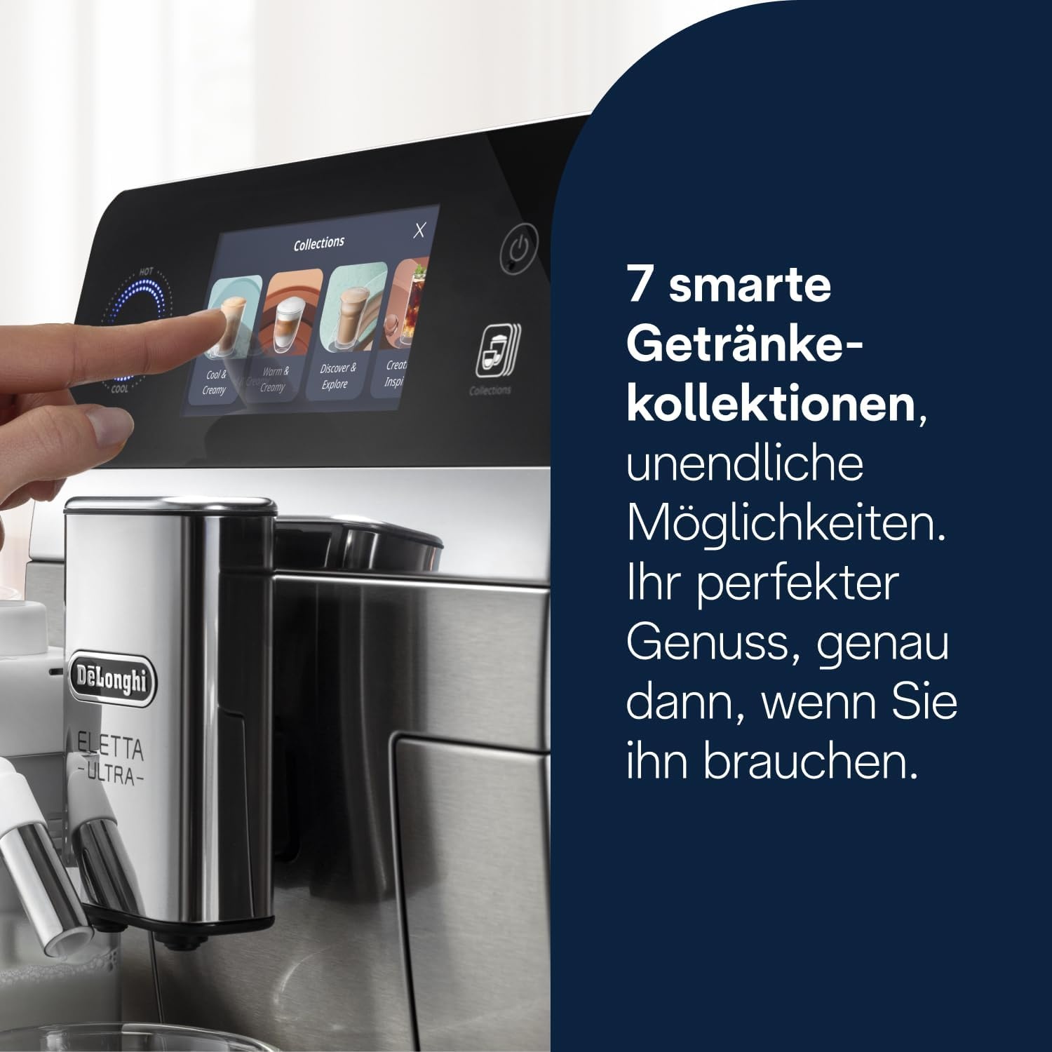 image:imageDeLonghi Eletta Explore Kaffeevollautomat mit 50 Getrnken Cold BrewSilber 50 Getrnke