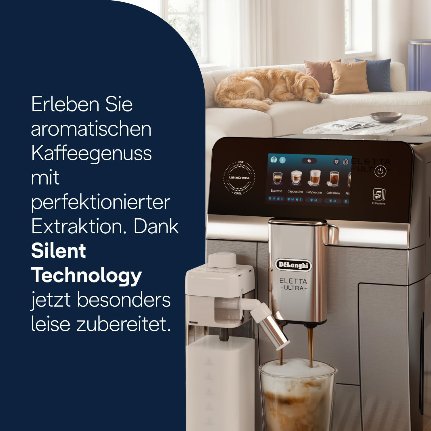 image:imageDeLonghi Eletta Explore Kaffeevollautomat mit 50 Getrnken Cold BrewSilber 50 Getrnke