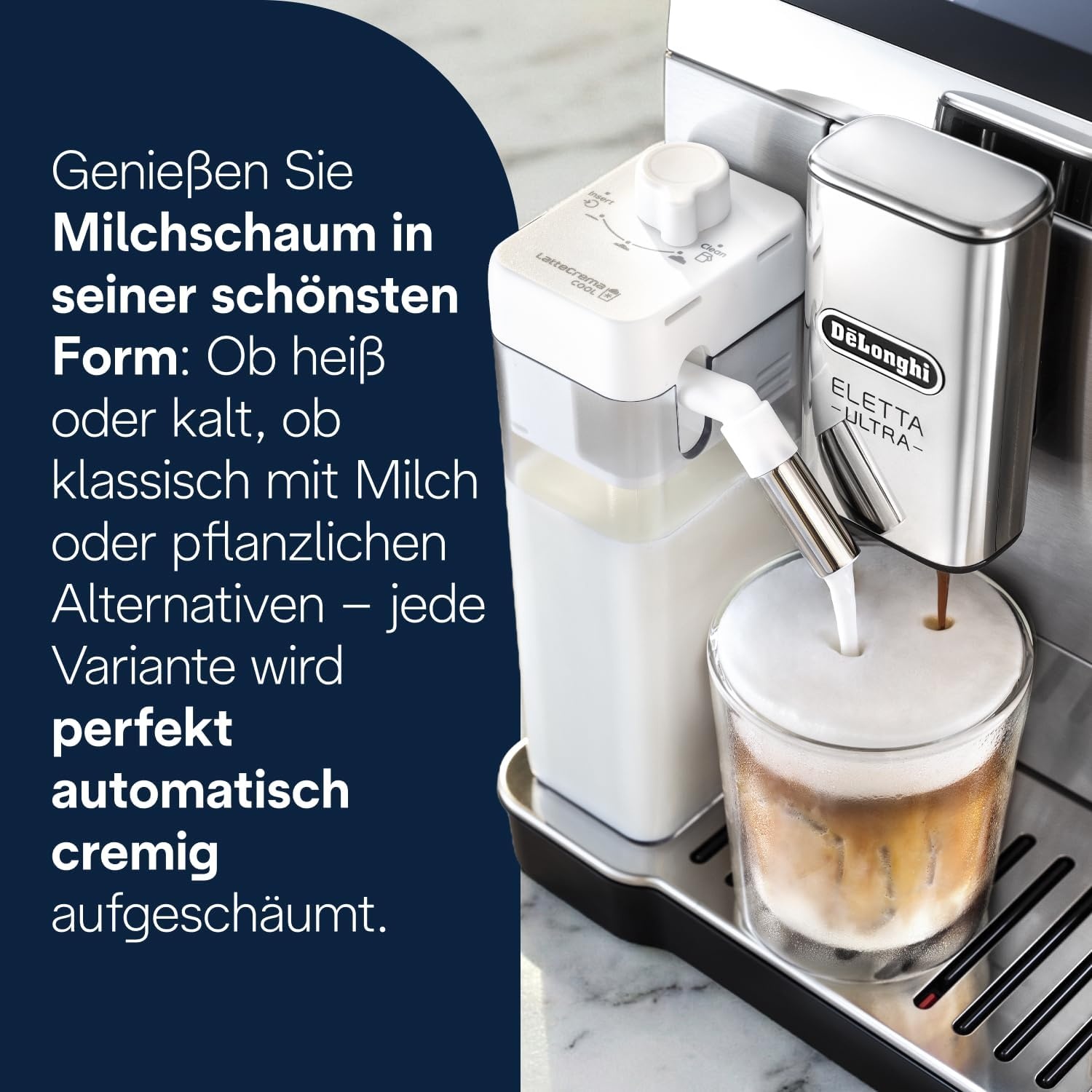 image:imageDeLonghi Eletta Explore Kaffeevollautomat mit 50 Getrnken Cold BrewSilber 50 Getrnke