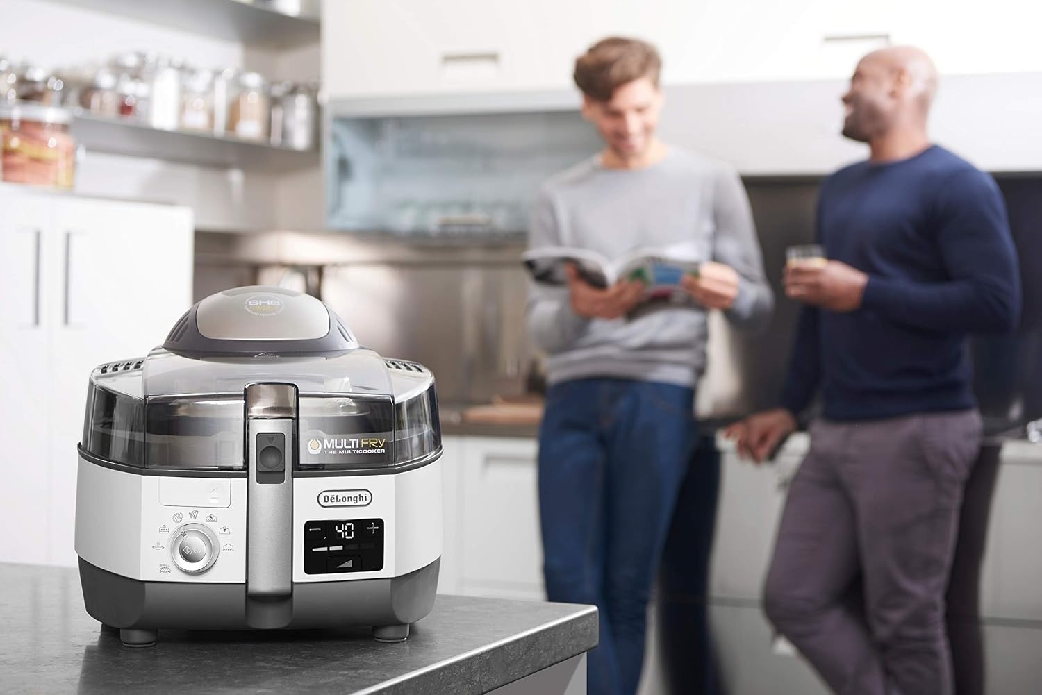 image:imageDeLonghi FH13942 MultiFry Heiluftfritteuse Extra Chef 1400 W wei8 Programme