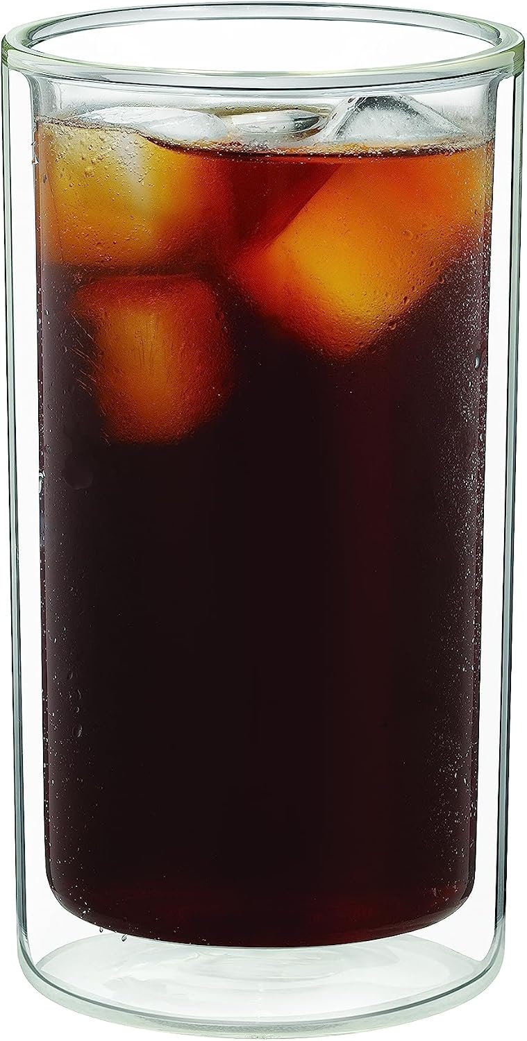 image:imageDeLonghi Glser Set DLSC319 2 doppelwandige Thermoglser mit Isolierfunktion fr kalte und warme Getrnke widerstandsfhiges Borosilikatglas Splmaschinenfest Fassungsvermgen 480 ml 2 Stck300 ml
