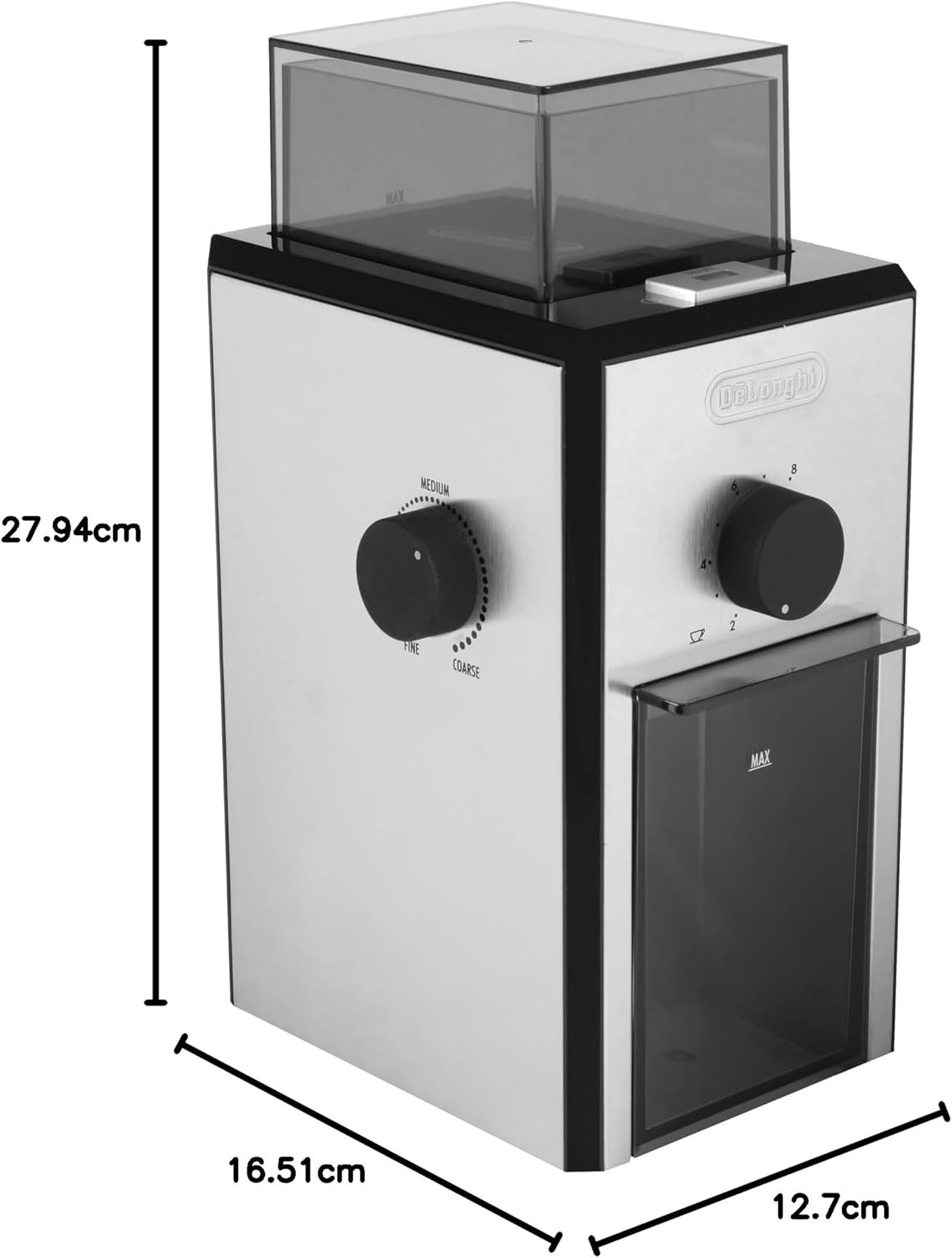 image:imageDeLonghi KG79 Elektrische Kaffeemhle mit ScheibenmahlwerkSilber