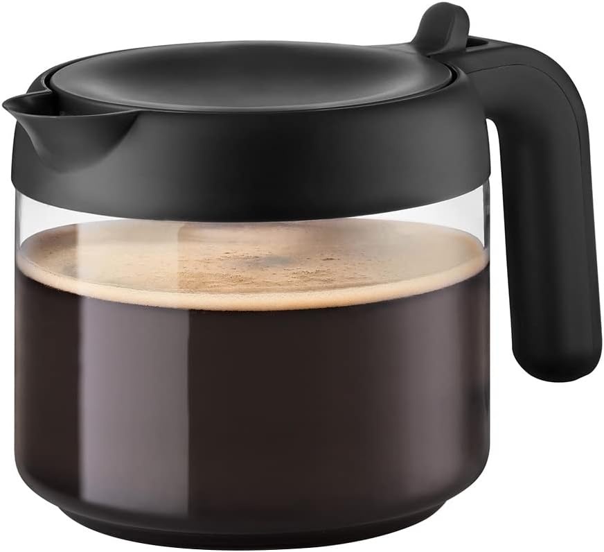 image:imageDeLonghi Kaffeekanne DLSC021 Glaskaraffe mit klappbarem Kunststoffdeckel Zubehr fr Kaffeevollautomaten mit Kannenfunktion Fassungsvermgen 750 ml fr bis zu 6 Tassen splmaschinenfest Schwarz