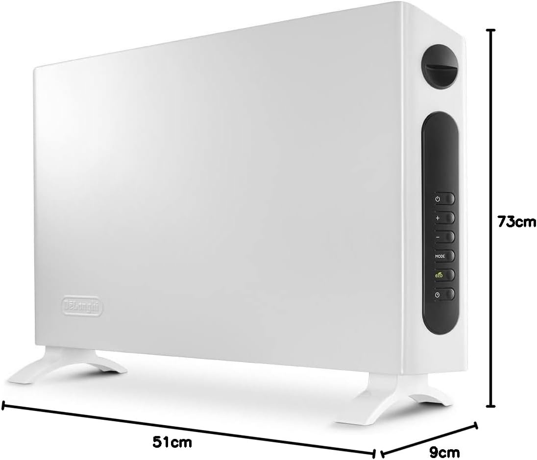 image:imageDeLonghi Konvektor HSX Slim Style HSX4320E Heizlfter mit 3 Heizstufen fr schnelles Heizen digitaler Thermostat zur Temperaturregelung 24hTimer Tragegriffe Frostschutzfunktion2400 WattWei