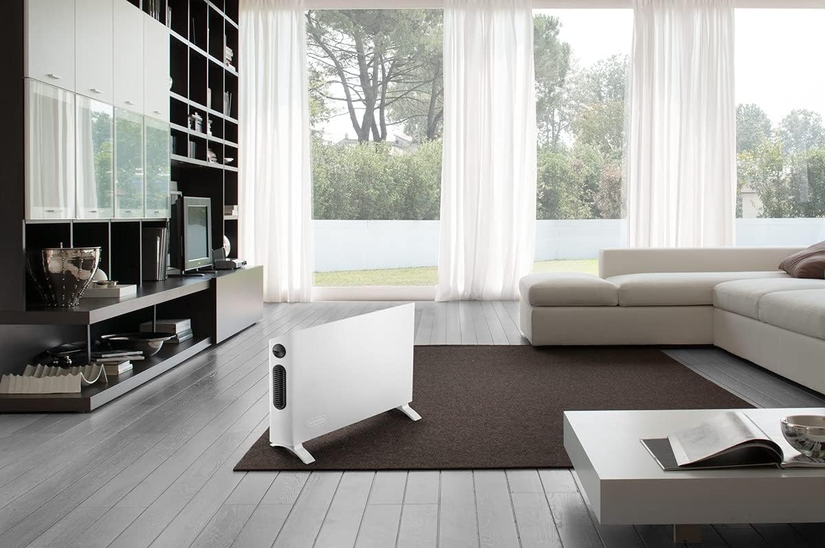 image:imageDeLonghi Konvektor HSX Slim Style HSX4320E Heizlfter mit 3 Heizstufen fr schnelles Heizen digitaler Thermostat zur Temperaturregelung 24hTimer Tragegriffe Frostschutzfunktion2400 WattWei