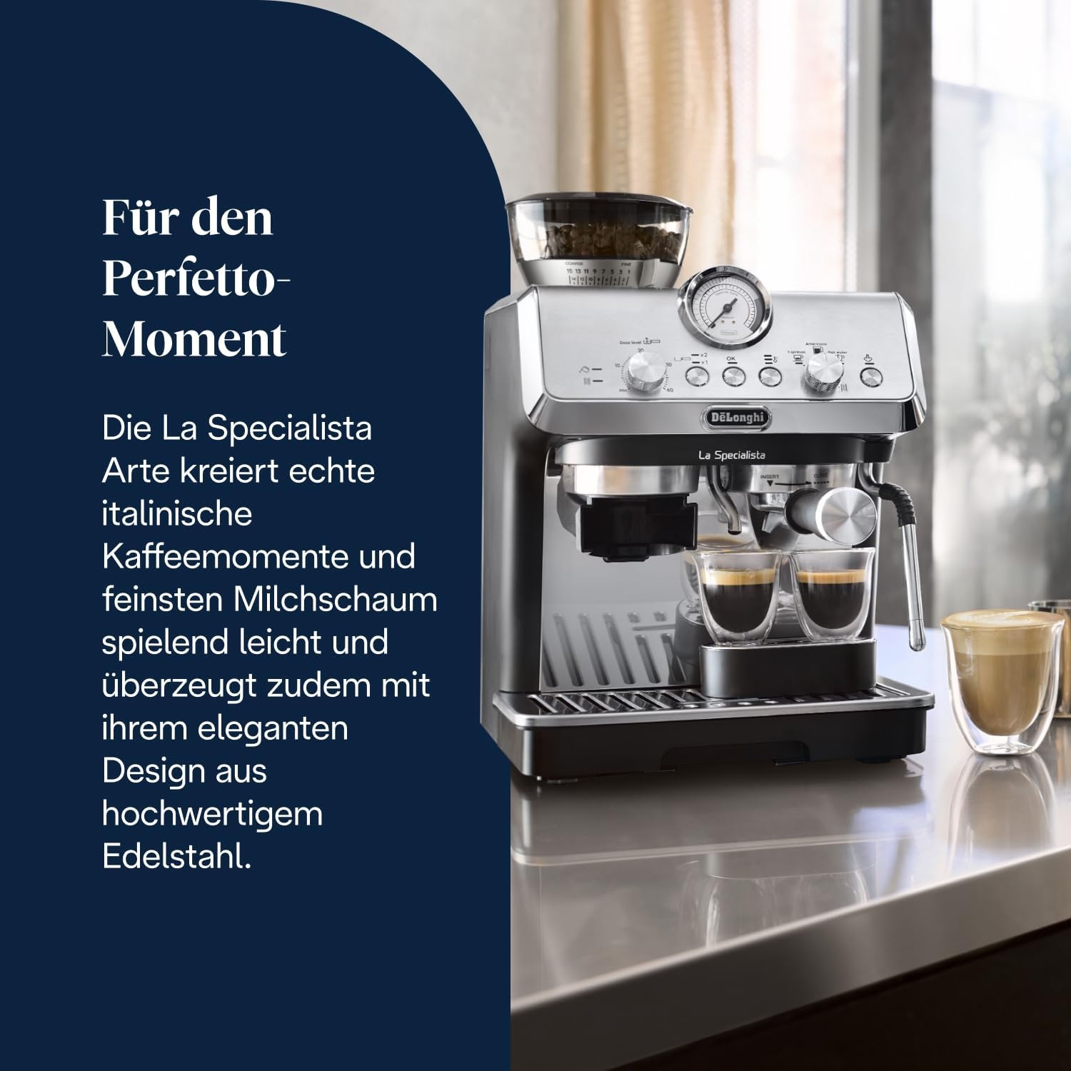 image:imageDeLonghi La Specialista Arte Espressomaschine 3 GetrnkevoreinstellungenSchwarzSchiere Freude