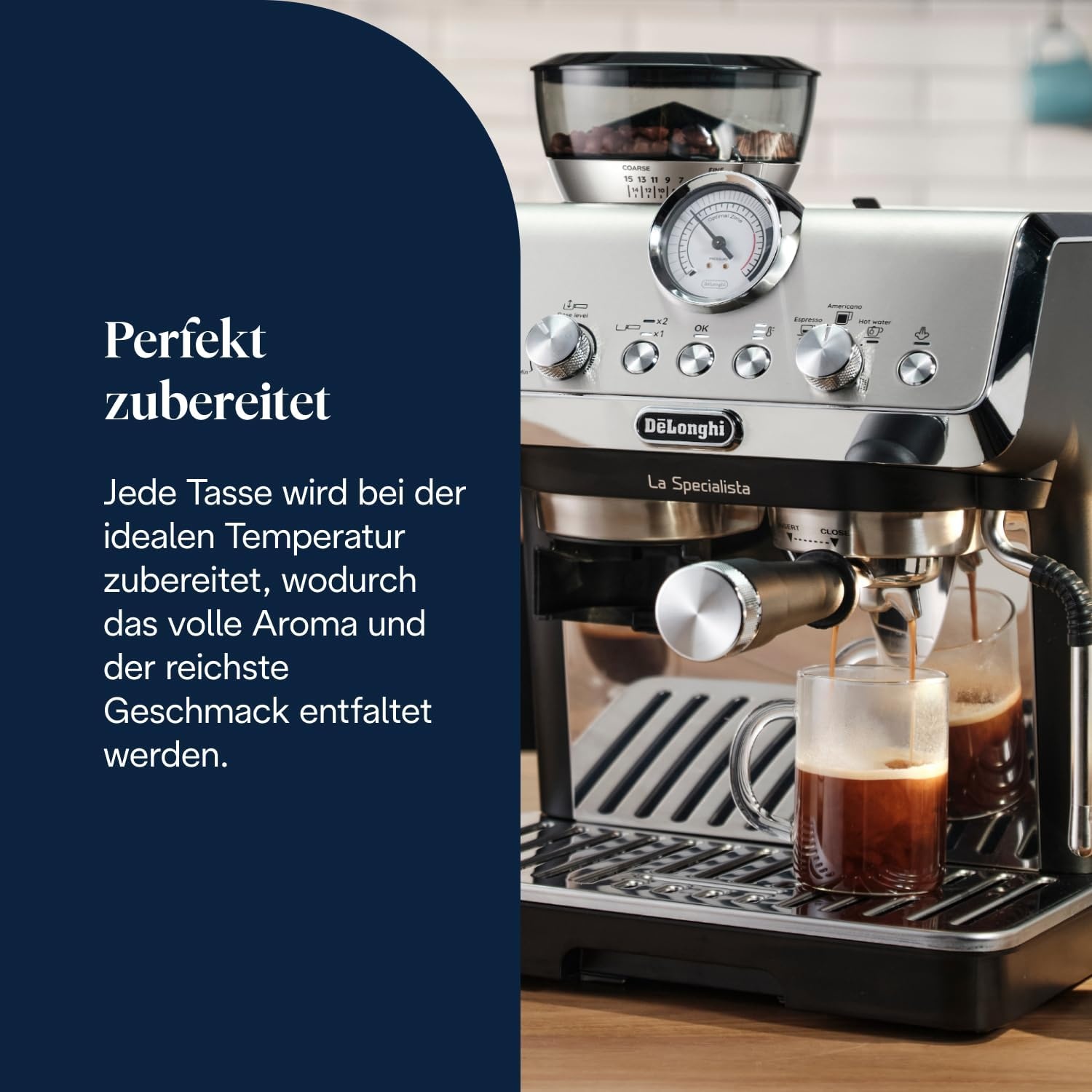 image:imageDeLonghi La Specialista Arte Espressomaschine 3 GetrnkevoreinstellungenSchwarzSchiere Freude