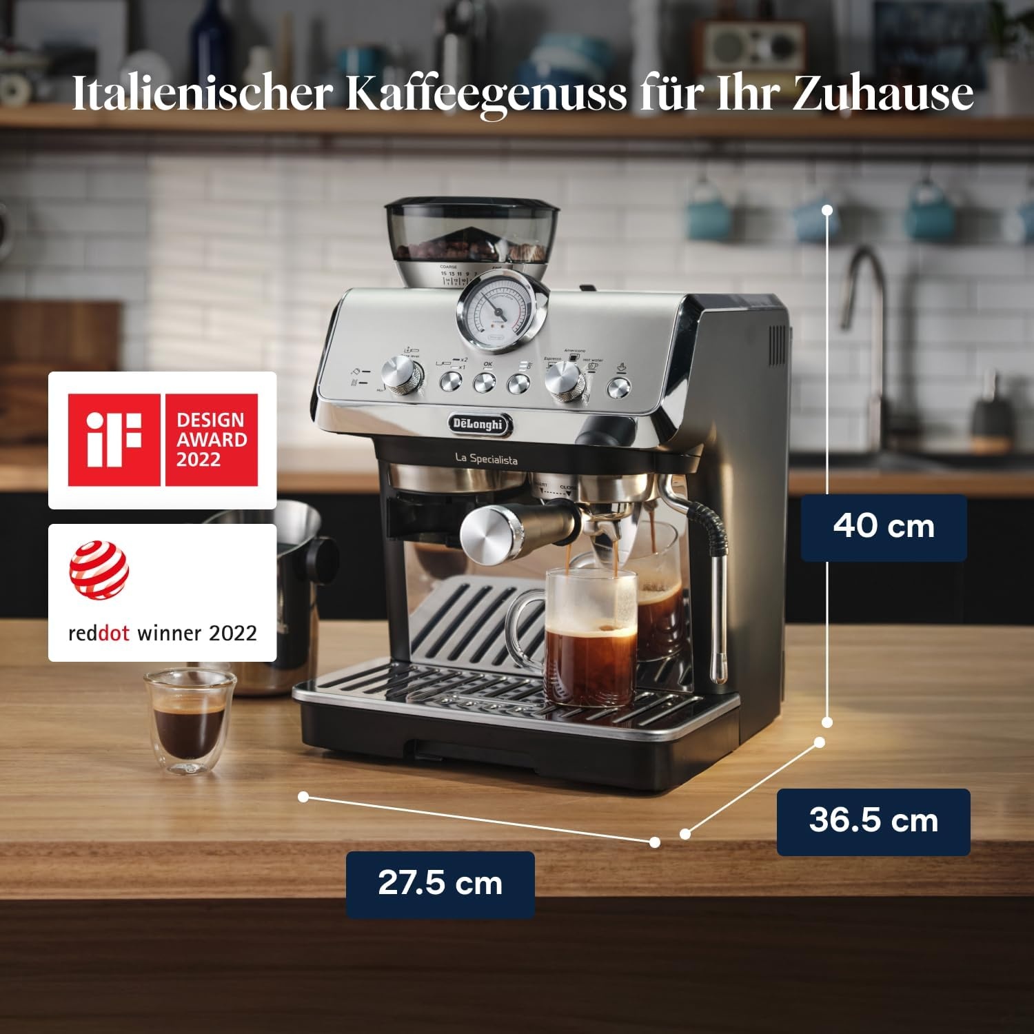 image:imageDeLonghi La Specialista Arte Espressomaschine 3 GetrnkevoreinstellungenSchwarzSchiere Freude