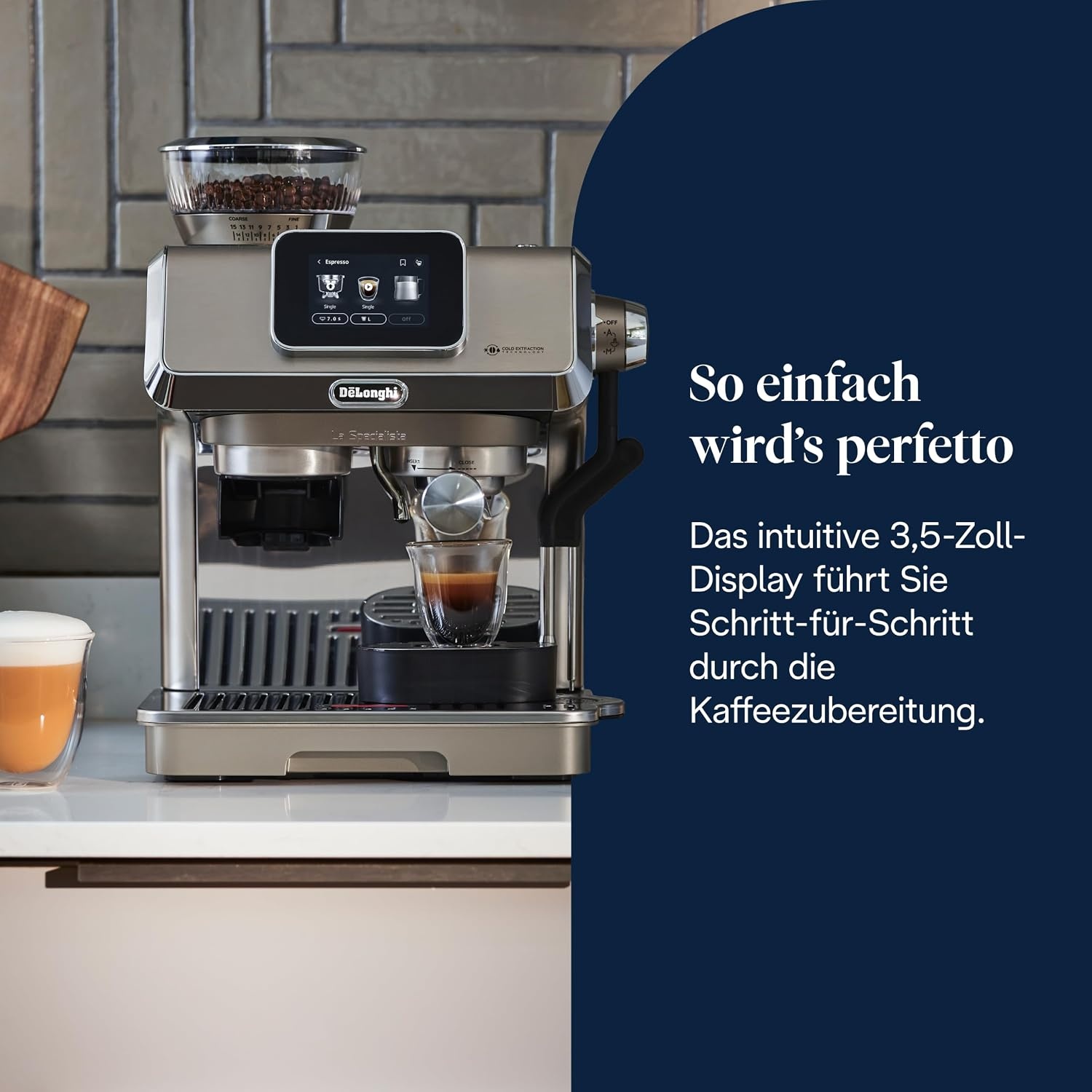 image:imageDeLonghi La Specialista Arte Evo Espressomaschine 4 Getrnke TitanKaltbrhkaffee Touchscreen