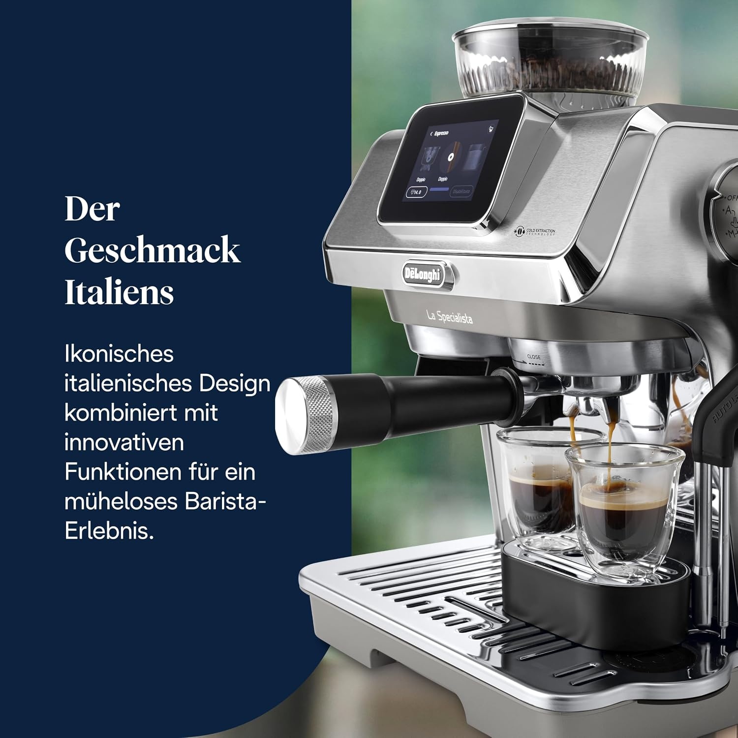 image:imageDeLonghi La Specialista Arte Evo Espressomaschine 4 Getrnke TitanKaltbrhkaffee Touchscreen