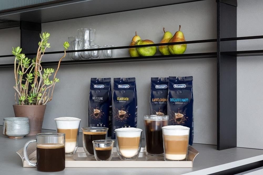 image:imageDeLonghi Long Coffee Glser Set DLSC320 2 Kaffeebecher aus Glas perfekt geeignet fr Caffe Lungo oder Americano Splmaschinenfest Fassungsvermgen 250 ml2 Stck 1er Pack
