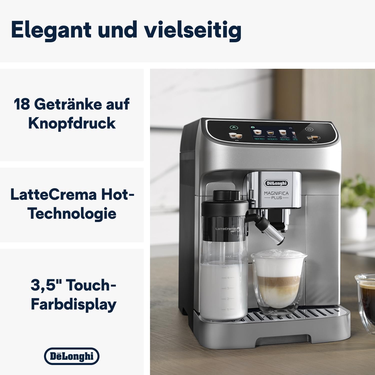 image:imageDeLonghi Magnifica Duo Kaffeevollautomat 20 Getrnke Silber18 Getrnke Silber
